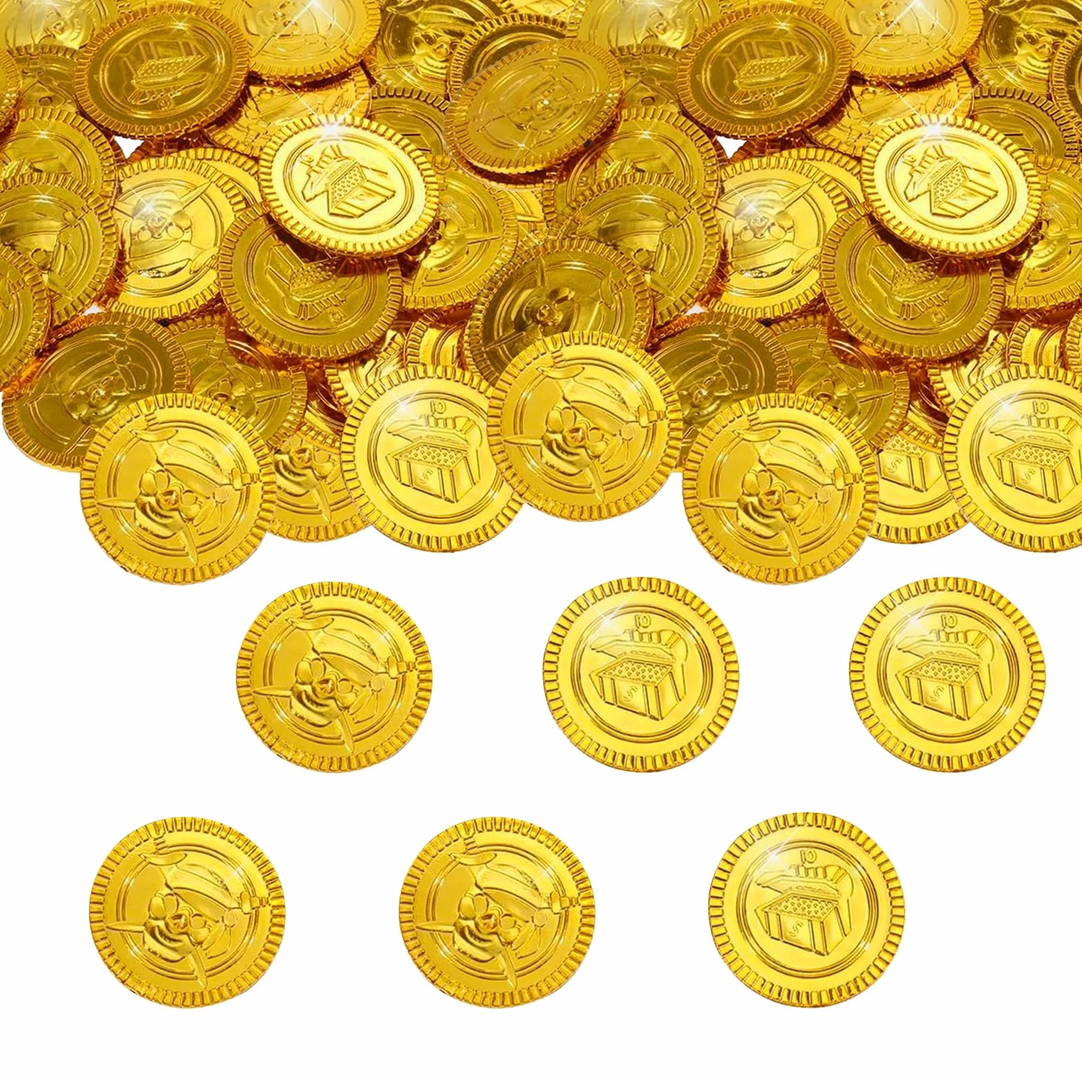 Złote Monety Piratów 100 sztuk na Urodziny Prezent Uczestnictwa