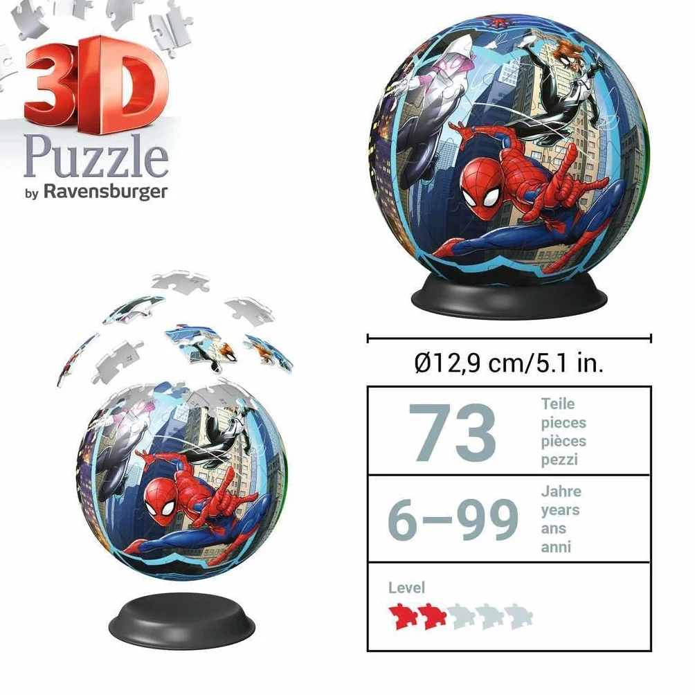 Puzzle 3D Kula: Spiderman