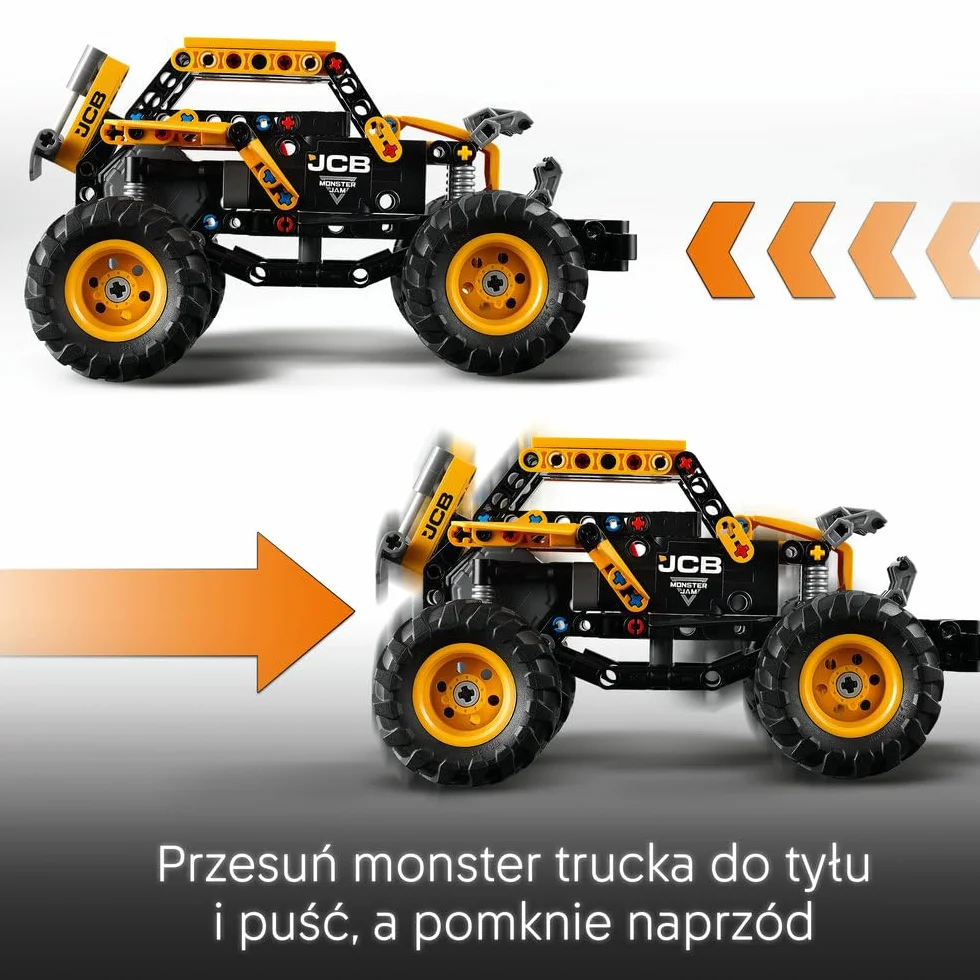 LEGO Technic Monster Jam DIGatron Pull-Back Truck Toy - Vehicle Building Set for 7+ Year Old Boys & Girls Who Love Creative Play - Gift Idea 42199