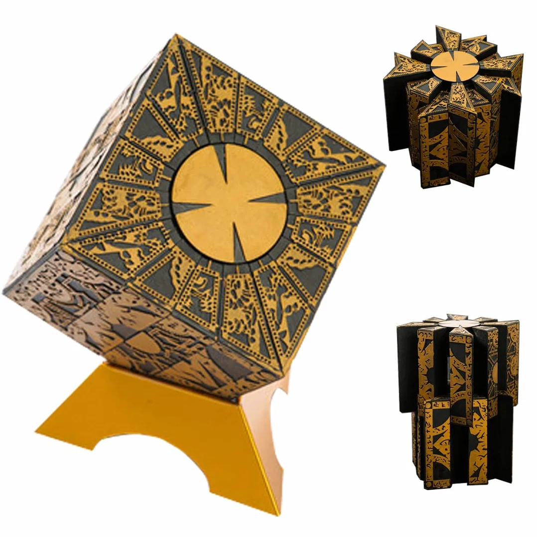 Hellraiser Puzzle Box, zdejmowane i obrotowe pudełko z puzzlami, odpowiednie dla dzieci i dorosłych, nowatorskie pudełko z przerażającą folią