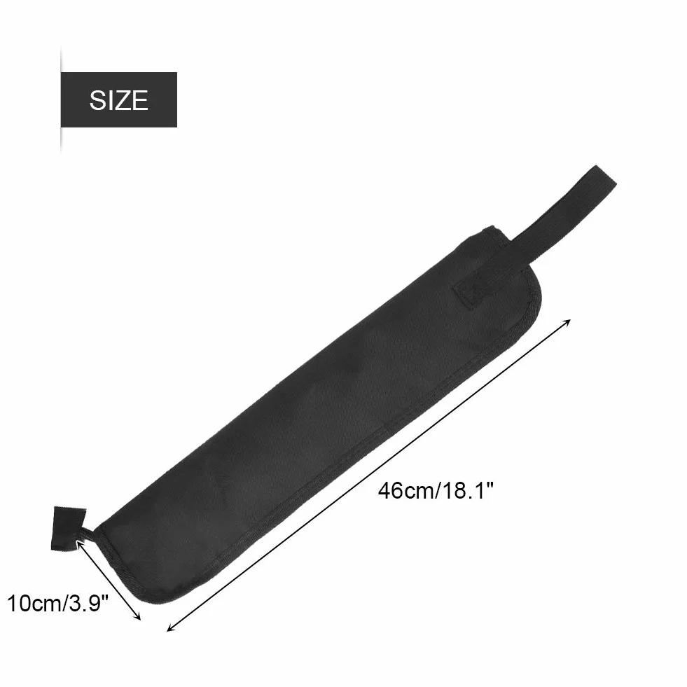 Torba na pałki perkusyjne, 600D Oxford Cloth Zipper Design Wodoodporny zamek błyskawiczny wysokiej jakości Lekki, trwały uchwyt na pałki perkusyjne, młotki do domu