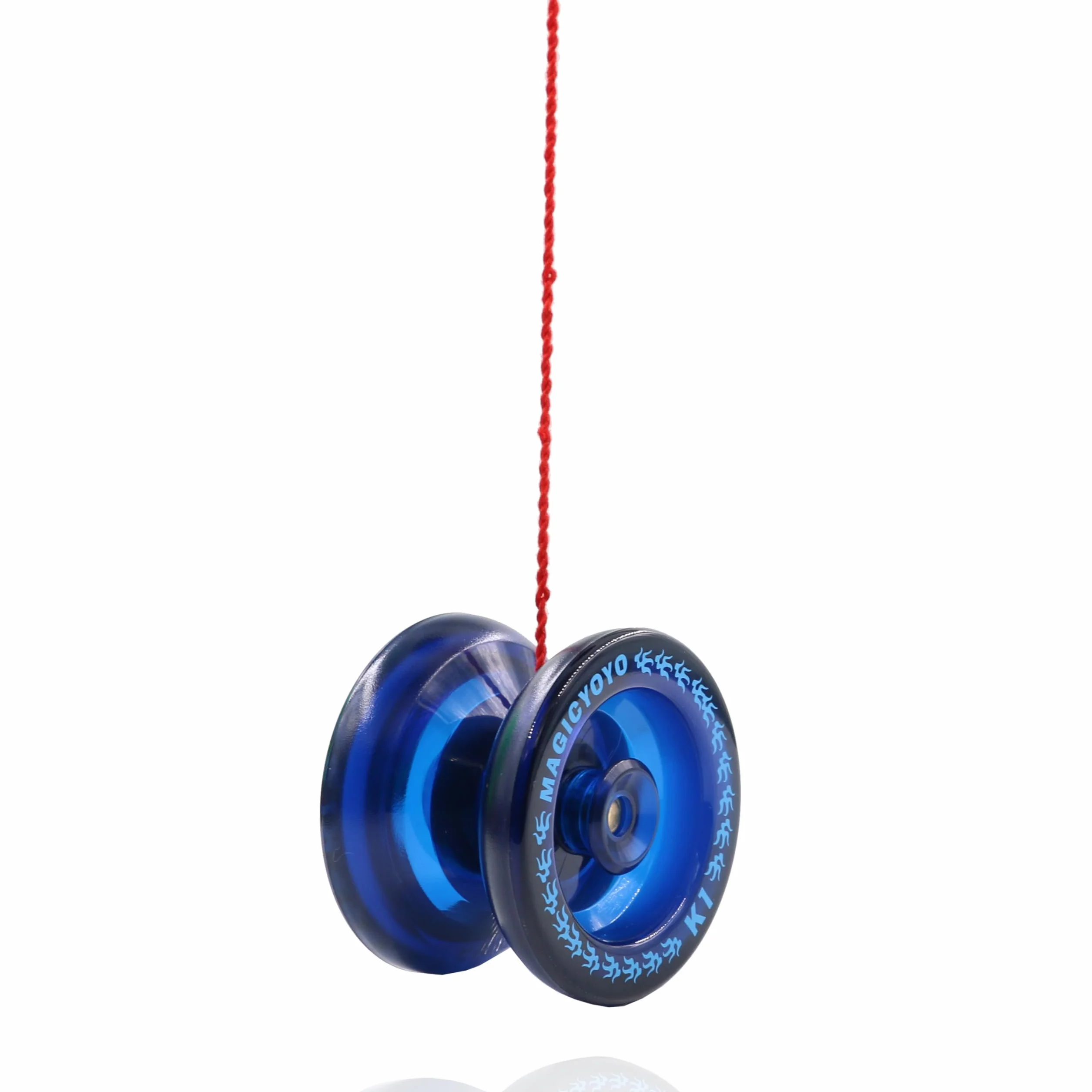 MAGICYOYO Profesjonalne yoyo dla dzieci, jo-jo dla początkujących, Magic Yoyo K1-Plus z torbą Yo Jo + rękawicą + 5 strunami jo-jo + 2 drążki do podnoszenia jojo niebieskie
