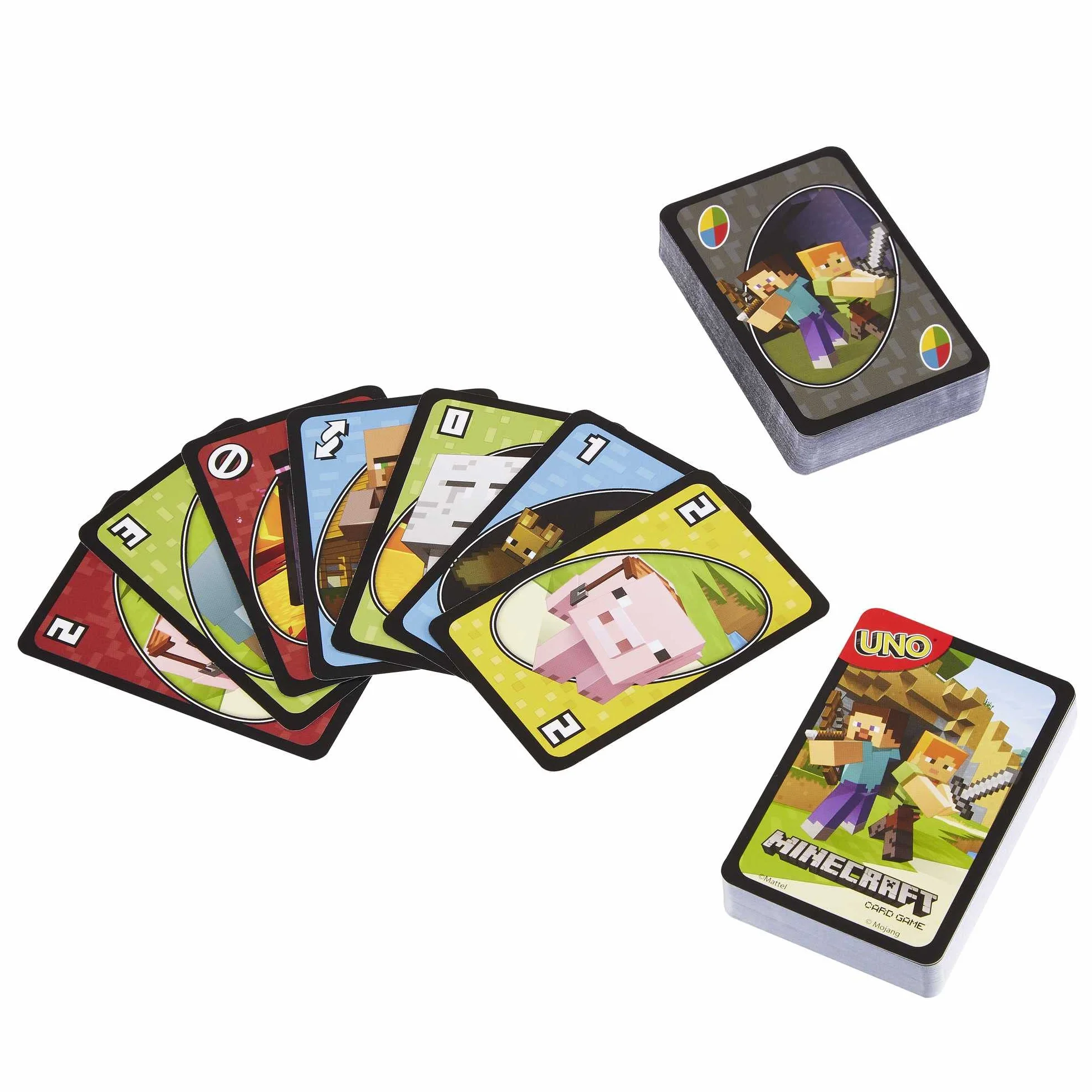 Mattel Games Specjalna wersja popularnej gry karcianej dla dzieci UNO Minecraft!, FPD61