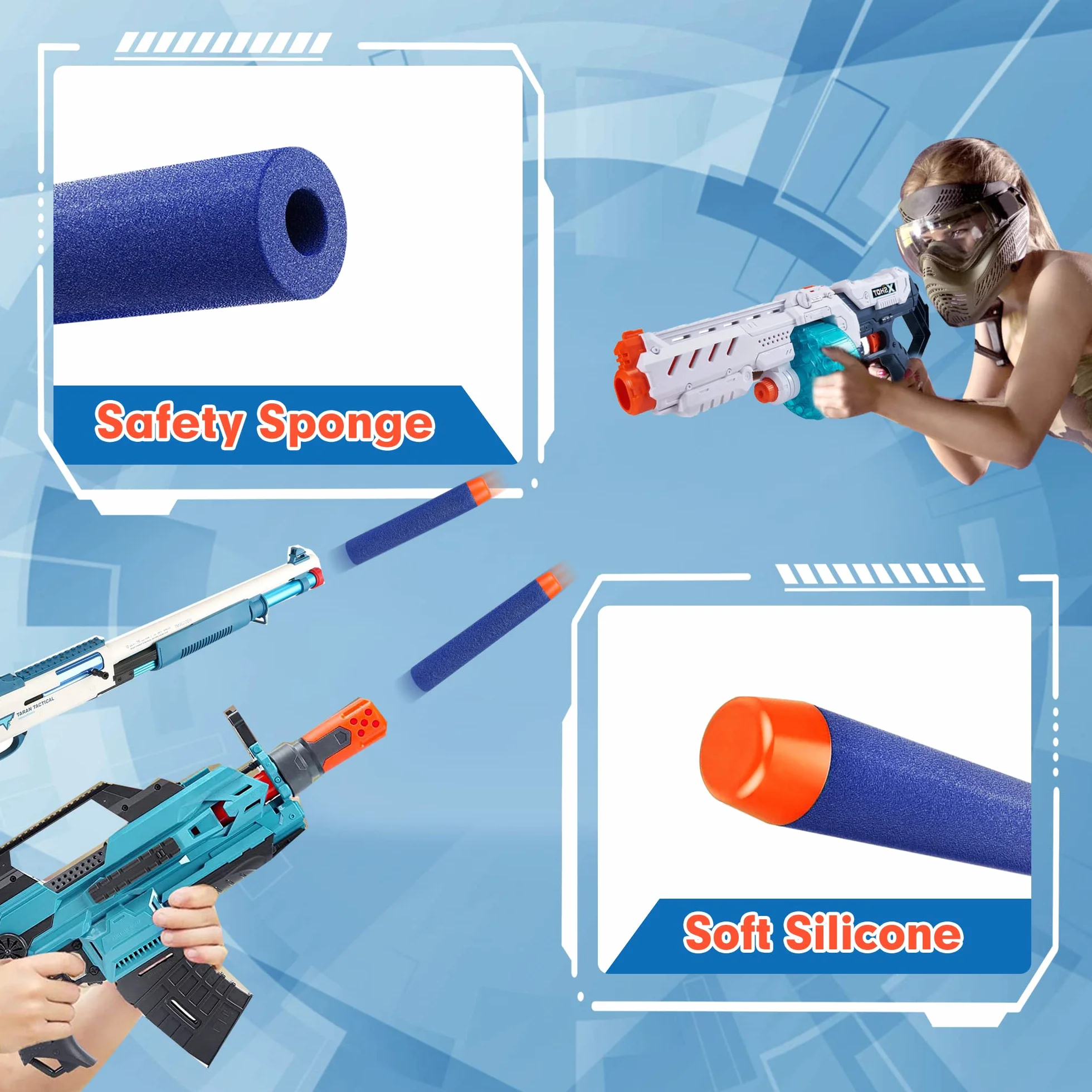 VCOSTORE Kule piankowe Darts Darts Foam Darts for Kids 4 kolory 100 200 400 sztuk