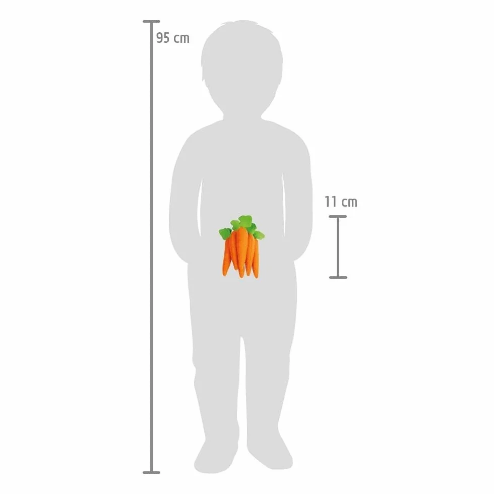 Legler 4425 Marchewki Filcowe, 7 Sztuk, Pomarańczowe/Zielone