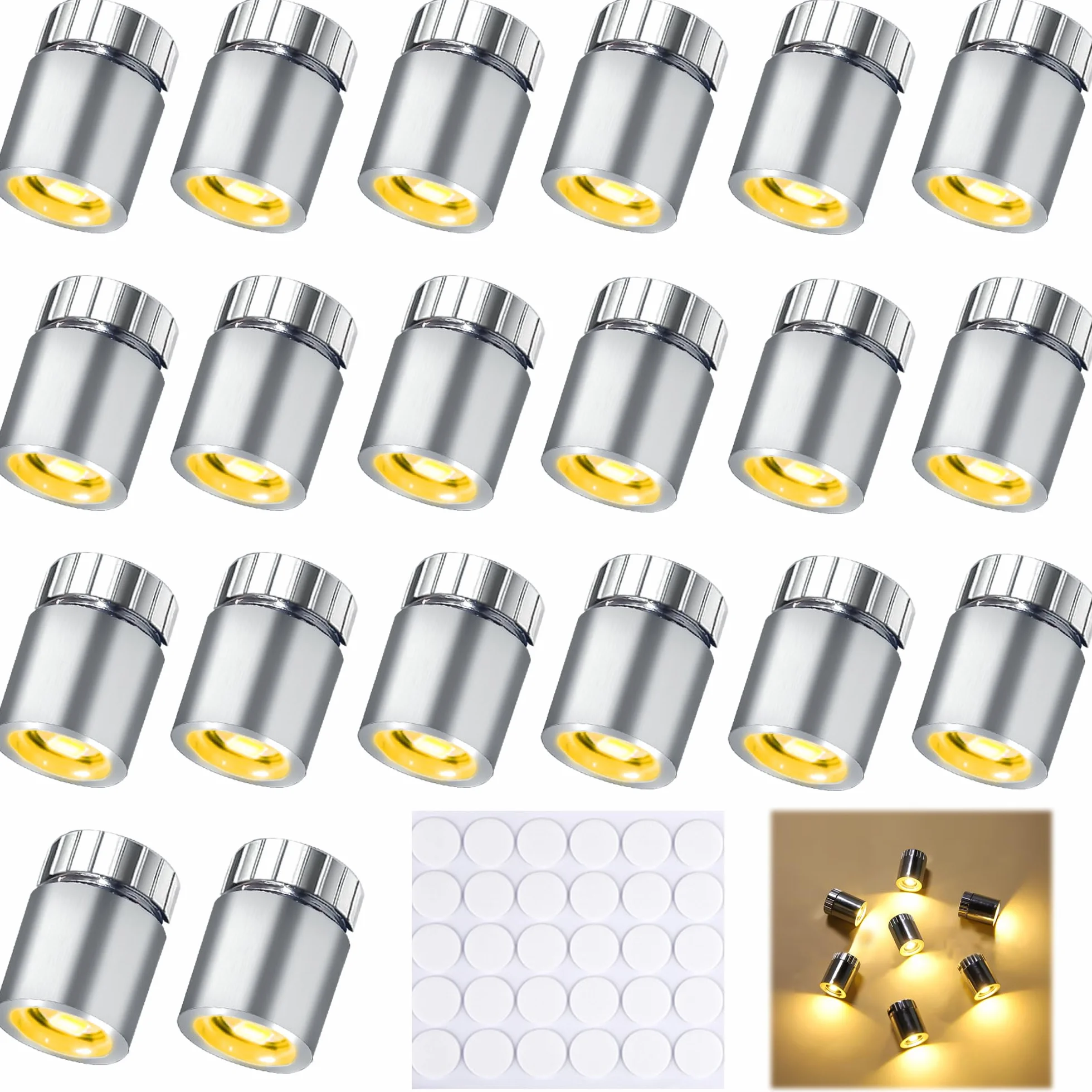Joycabin 20 sztuk mini lampek LED do domków dla lalek, mini lampki do samodzielnego wykonania, miniaturowe światła do witryn, zabawek (ciepła biel)