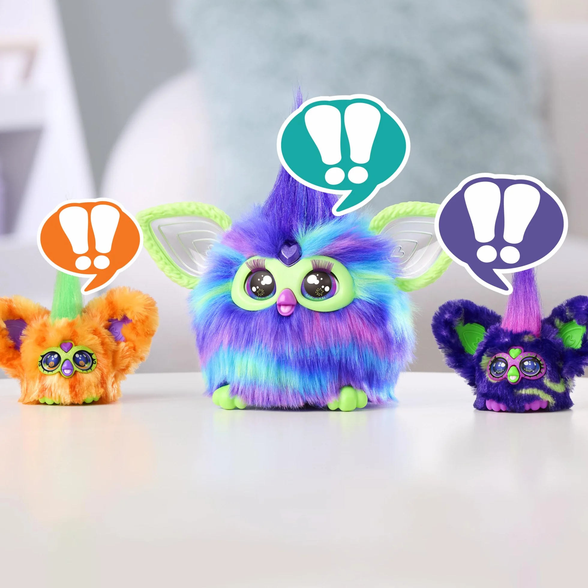 Furby Furblets Mini Friends Trick-Ee & Boo-Kin, elektroniczne pluszowe zabawki, wielokolorowe, prezenty na powrót do szkoły, dla dzieci od 6 lat (tylko Amazon)