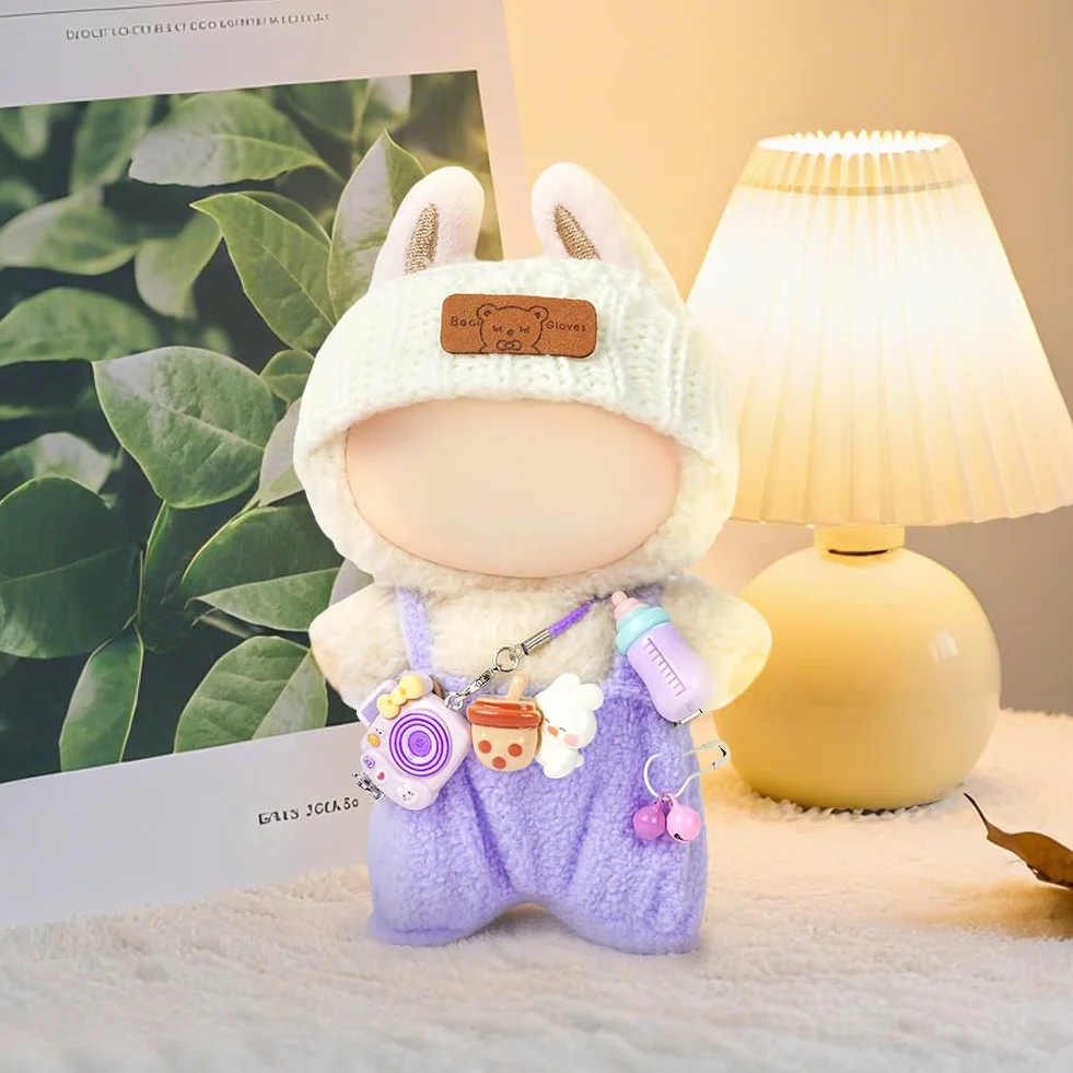 Pluszowa lalka Cute Doll Clothes, 17 cm, pluszowa lalka, modne ubrania do pluszowej zabawki, akcesoria odzieżowe, idealny prezent dla dzieci
