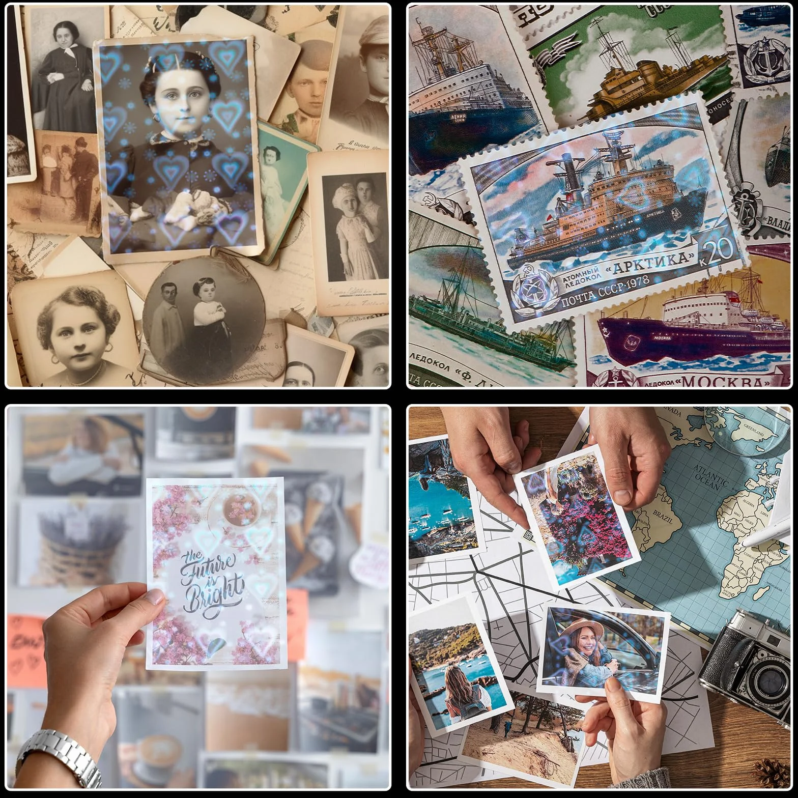 100 sztuk laserowych rękawów na karty, 61 x 88 mm, Photocard Soft Sleeves, etui na karty, przezroczysta folia ochronna na karty fotograficzne, etui na karty kolekcjonerskie (serce)