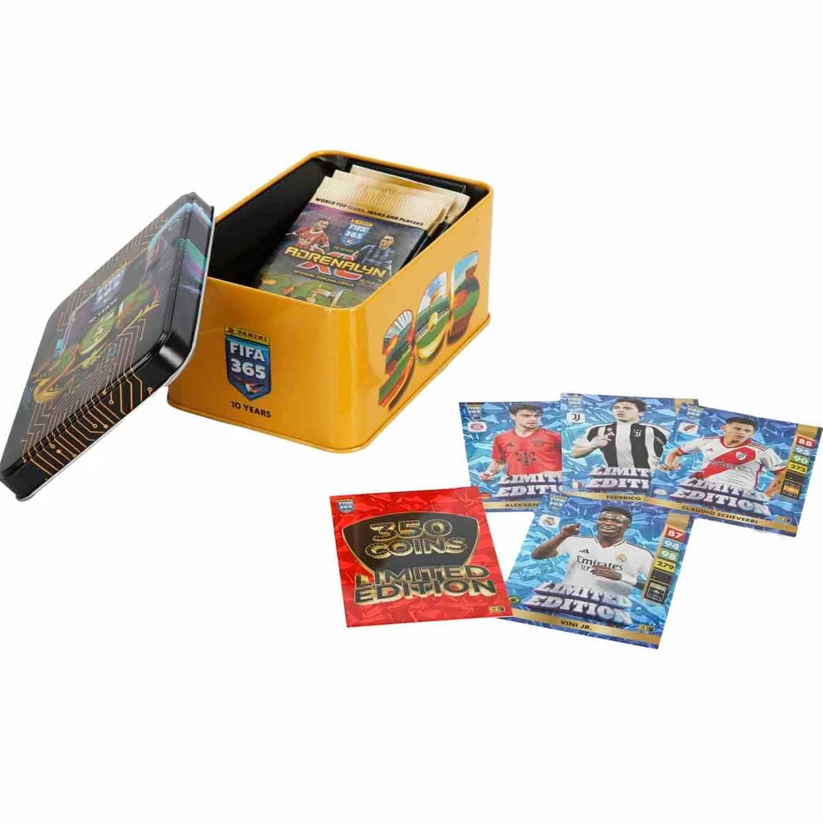 Adrenalyn FIFA 365 2024-2025 -Tin Box TC Adrenalyn Fifa 365 2024-2025, złoty, różne (Panini 004911tine)