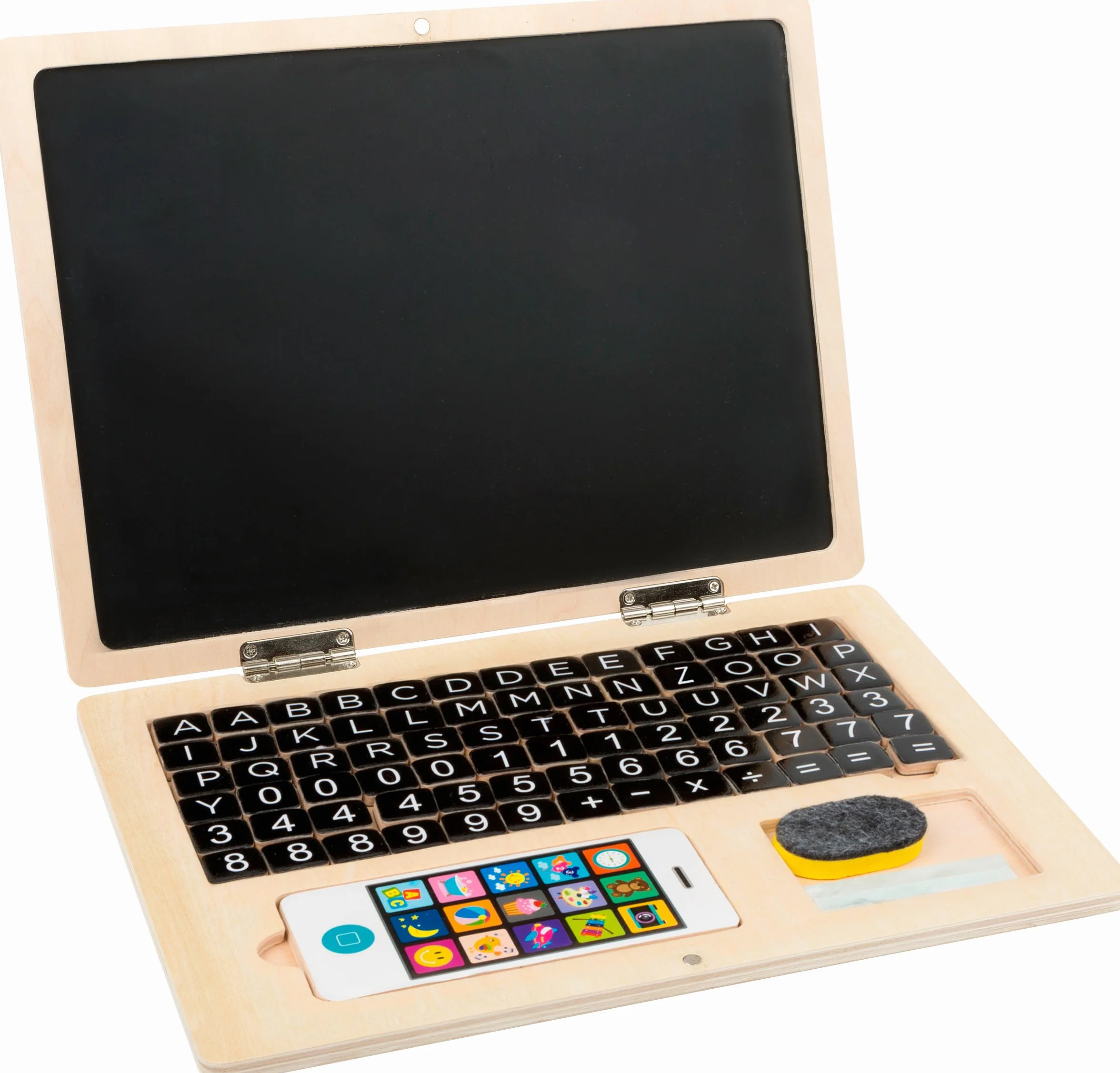 Holz-Laptop mit Magnet-Tafel