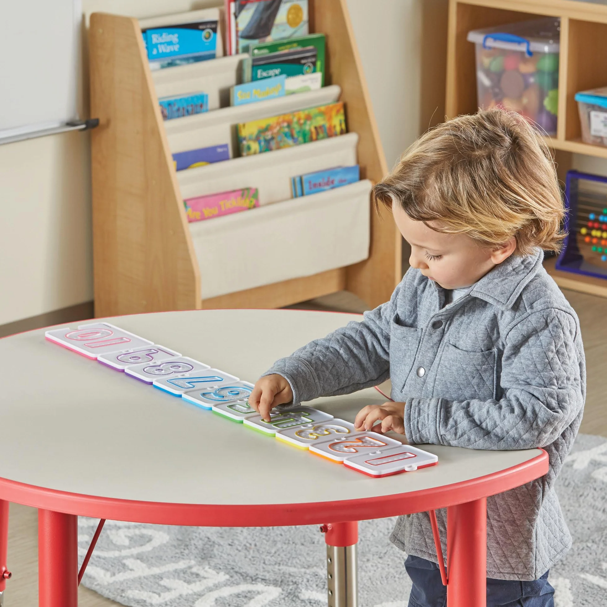 Learning Resources – Tabliczki sensoryczne z cyframi, Zabawki edukacyjne dla dzieci w wieku 3+, Tabliczki do nauki matematyki, dotykowa nauka liczb, Liczenie od 1 do 10, Szkolne zasoby edukacyjne