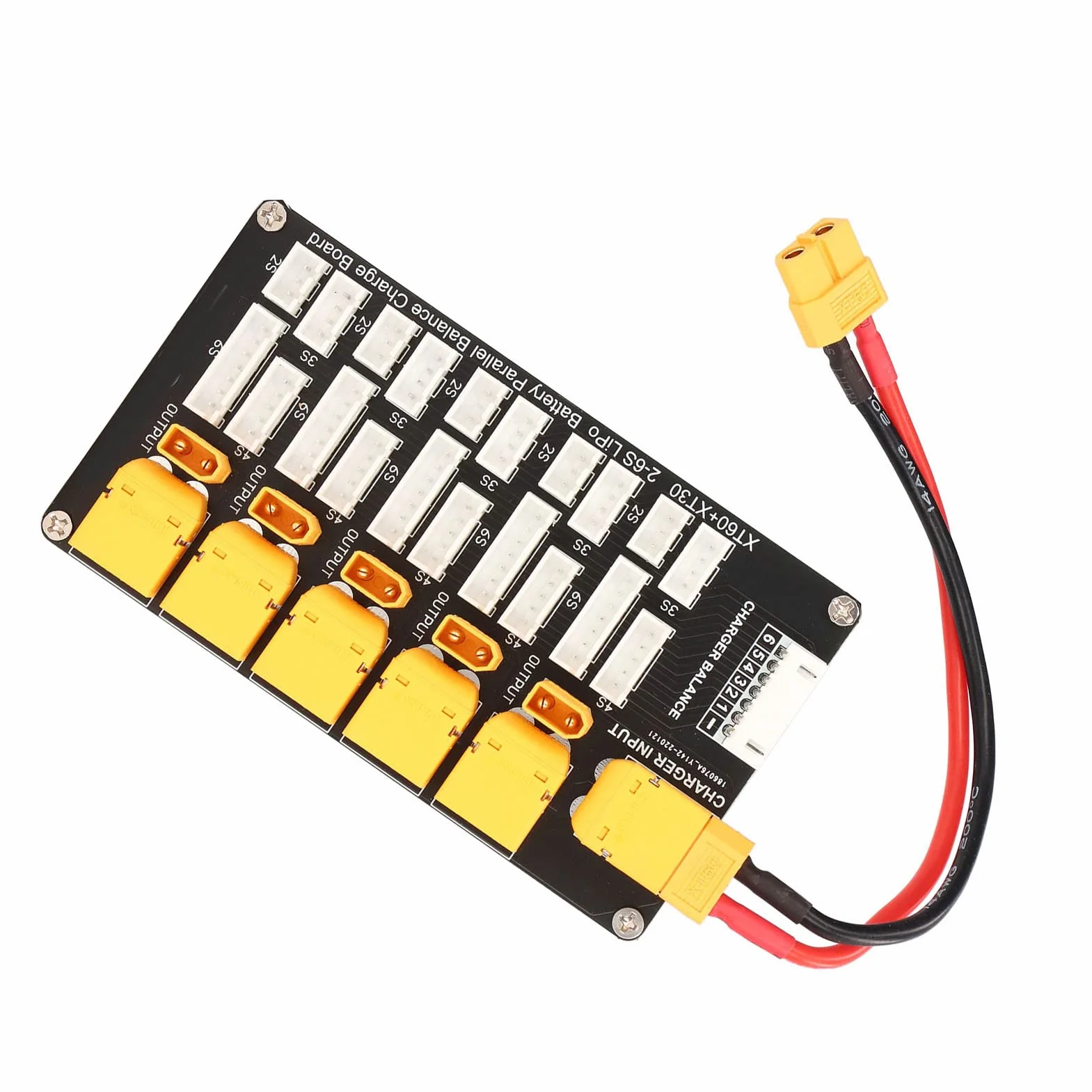 Równoległa Płytka ładująca, Płytka ładująca Akumulator Lipo, Równoległe Złącze XT30 XT60, Multi 2-6S Litowe, Obsługuje 5 Akumulatorów, do ładowarki IMAX B6, Q6 Pro,