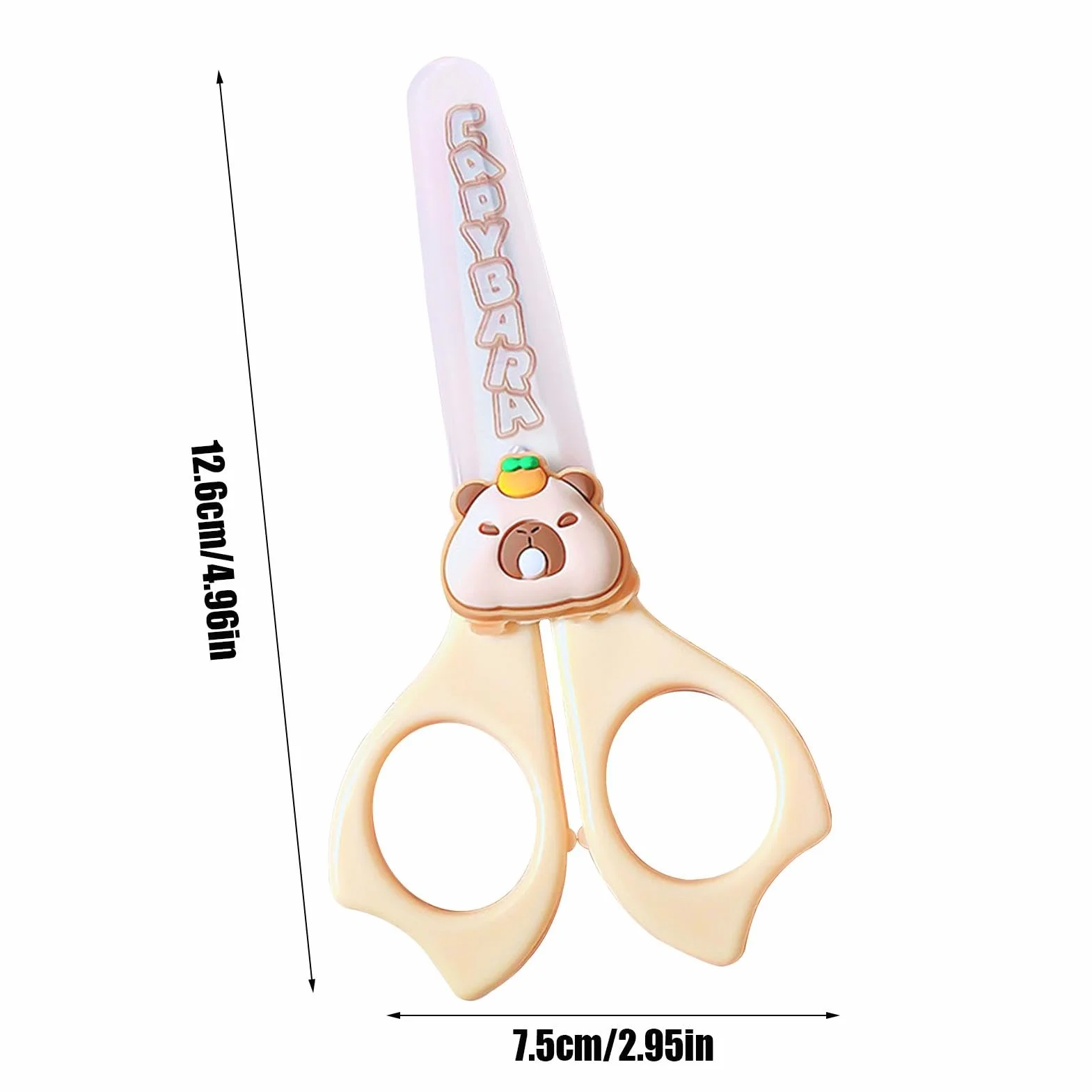 Cute Capybara Scissors, Nożyczki dla dzieci - Cute Capybara Round Tip Bezpieczeństwo Nożyczki do przedszkola | Artykuły do aktywności dla dzieci, torebka antypoślizgowa dla studentów, narzędzia