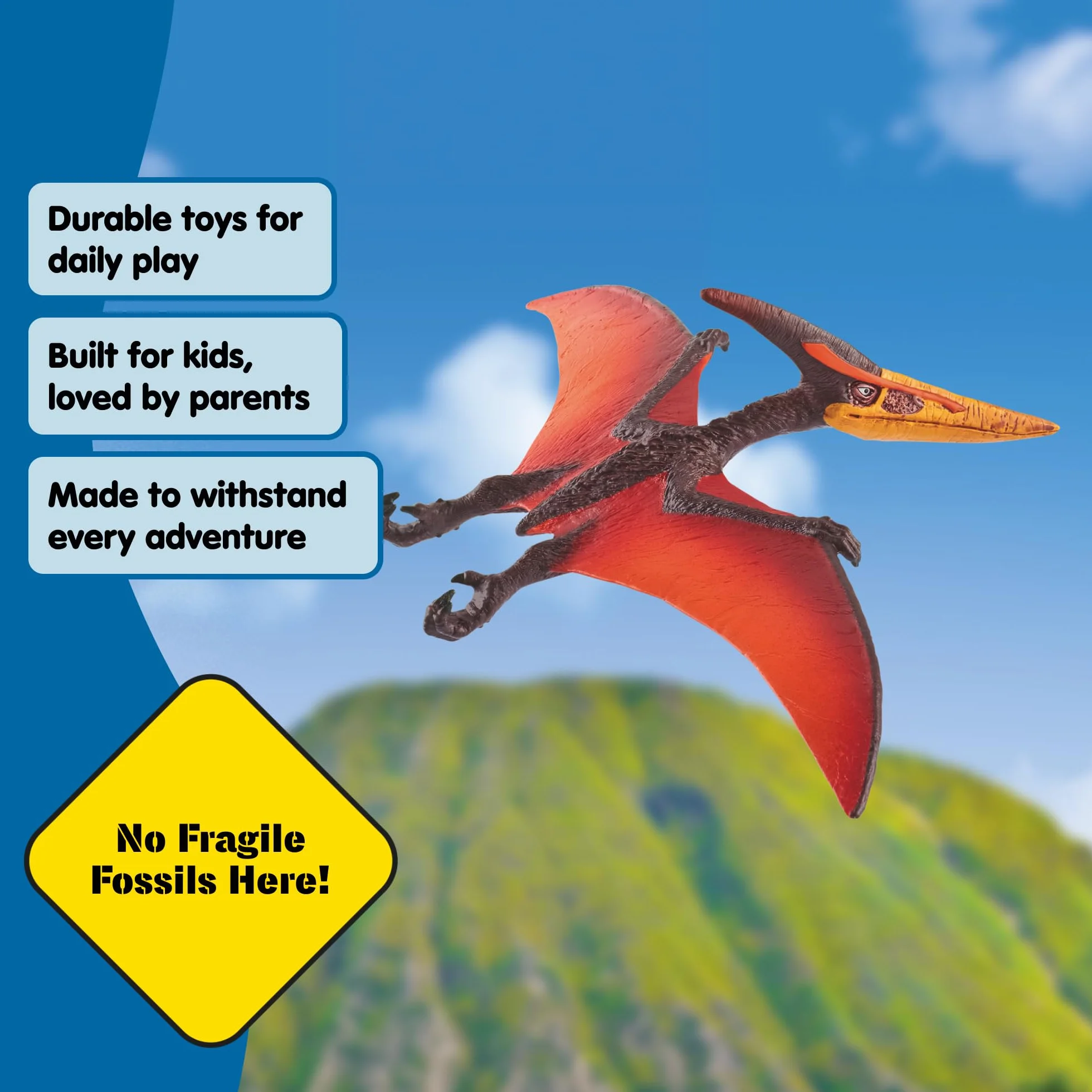 schleich DINOSAURS | Pteranodon 15008 | szczegółowa figurka latającego dinozaura | zabawka dinozaur do kolekcjonowania | prezent dla dziewczynek i chłopców | zabawka dinozaur od 3 lat | 23 x 15 x 6 cm