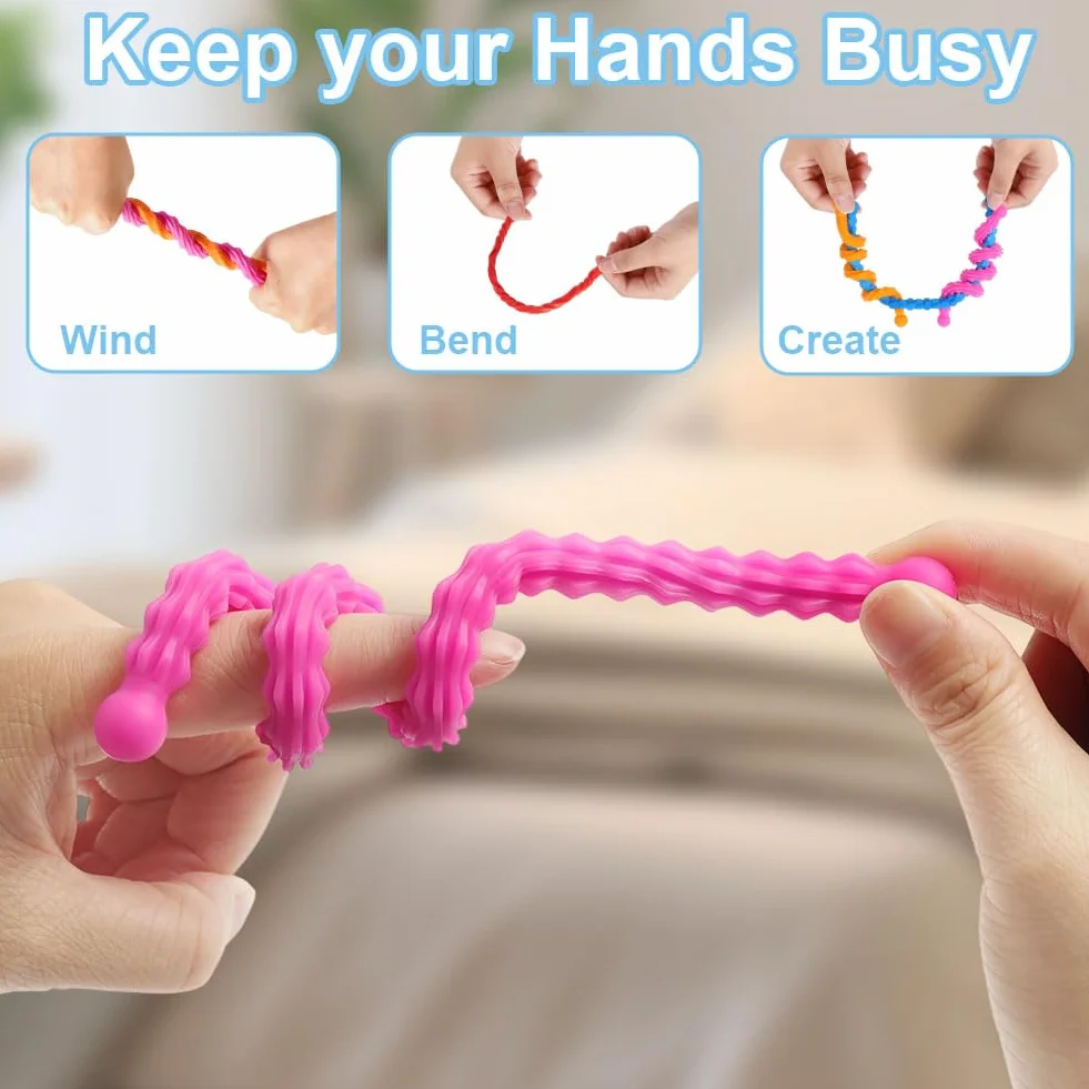 Aolso Fidget Toys 6 sztuk zabawek sensorycznych, zabawka sensoryczna dla dzieci autystycznych ADHD, fidgety do łagodzenia stresu dla dorosłych i dzieci, klasa podróżna Essentials
