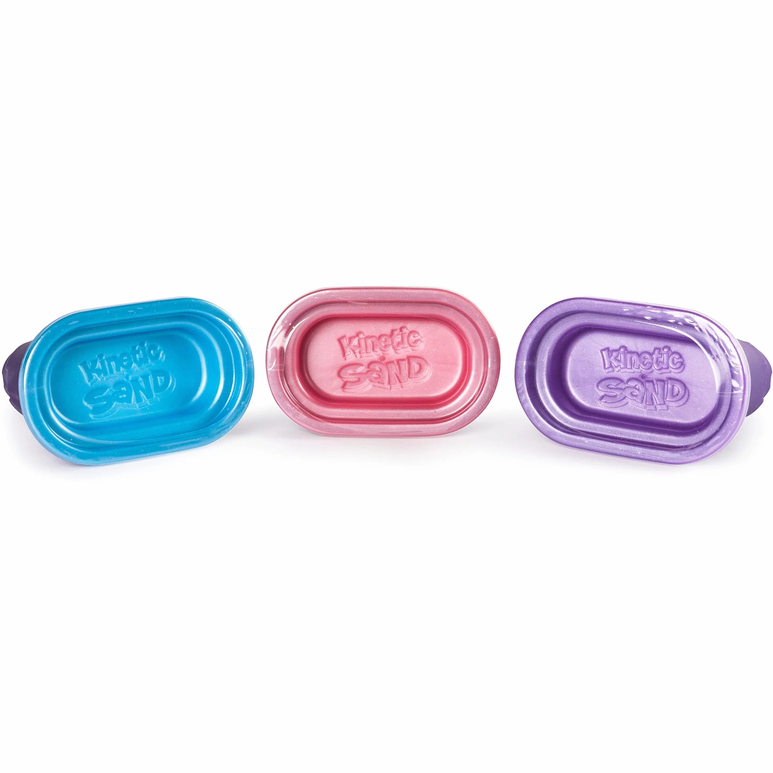 Kinetic Sand Shimmering Sand 3 Pack with Sandcastle Molds