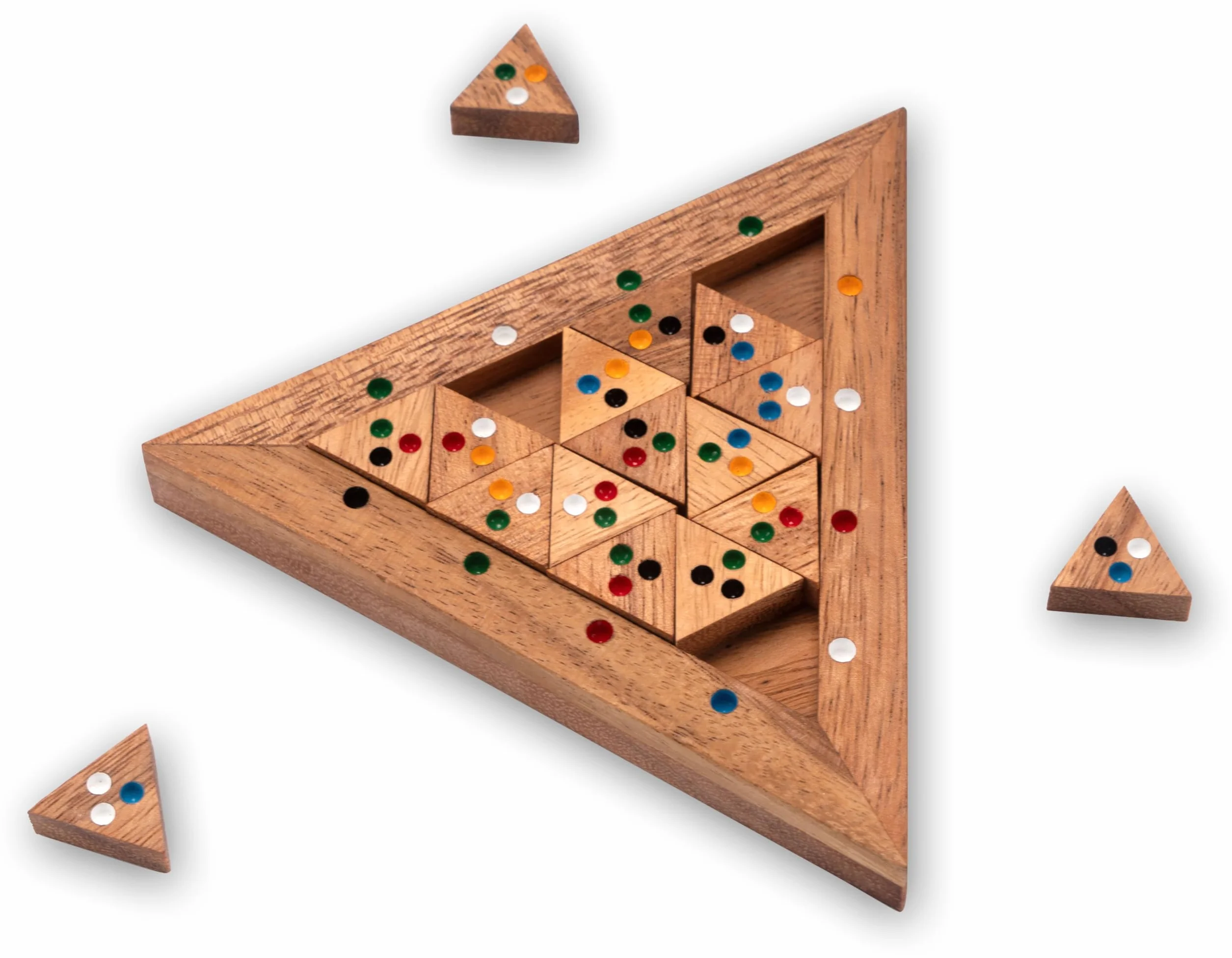 Logoplay Tri-Match - układanka z dominki - gra logiczna - łamigłówka - zagadka - gra wymagająca cierpliwości - gra logiczna z drewna