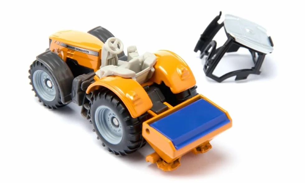 Siku Massey Ferguson z rozdrabniaczem soli