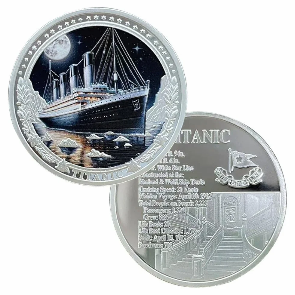 Monety kolekcjonerskie Titanic: 1912 Rms Memorial Medal, Moneta Wyzwania Światowego Dziedzictwa, Monety kolekcjonerskie Titanica, Titanic prezenty dla mężczyzn, kobiet