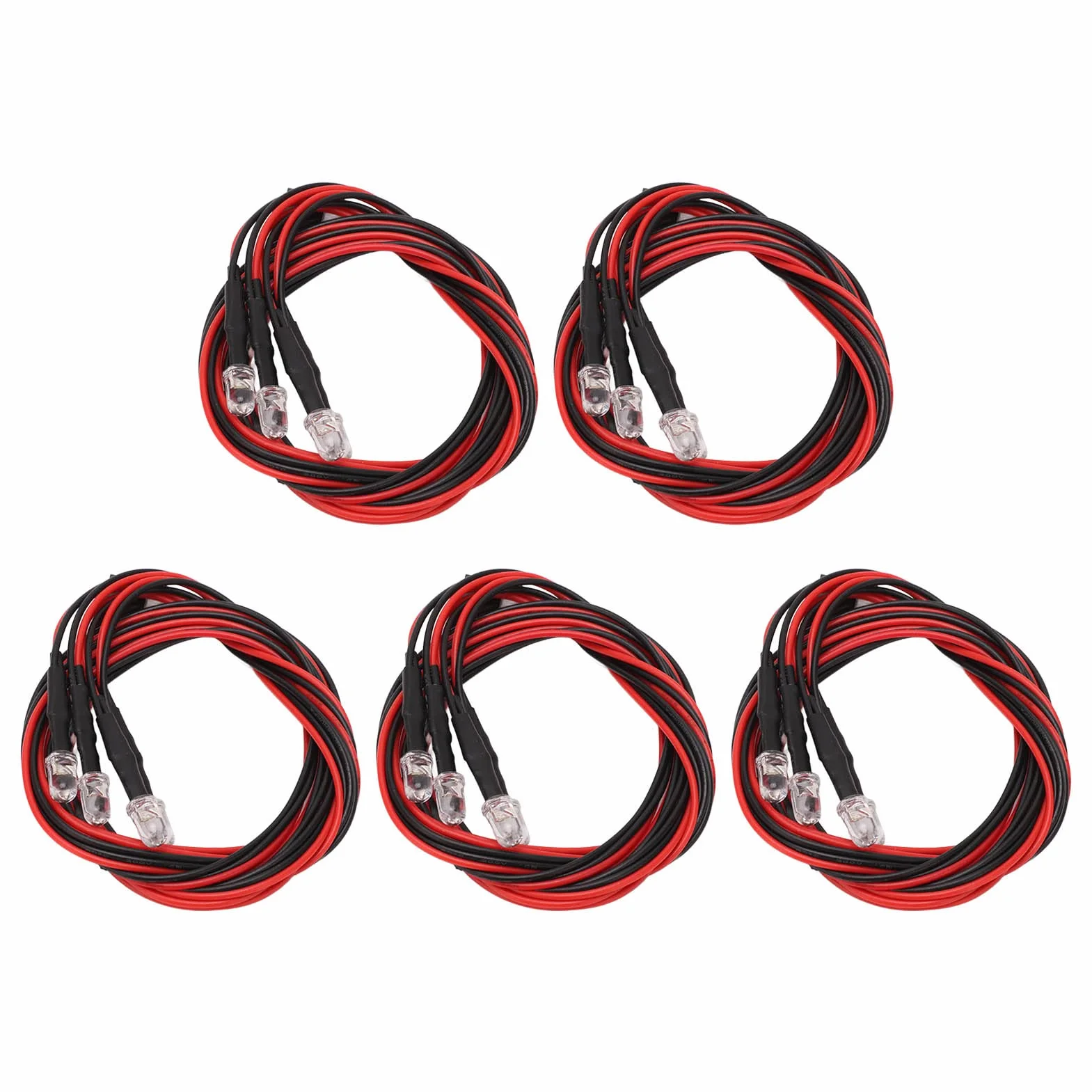 Silikon 4 LED RC High Brillo Red Automobile dla Zmodyfikowanych Reflektorów 4 Gry 20 Diod LED