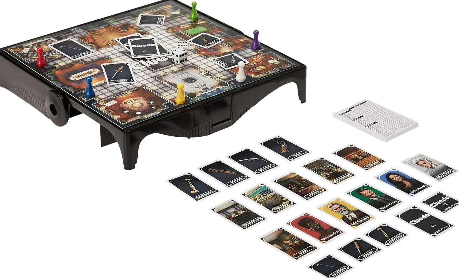 Clue do Grab and Go Game, przenośna gra dla 3-6 graczy, gra podróżnicza dla dzieci – wersja angielska