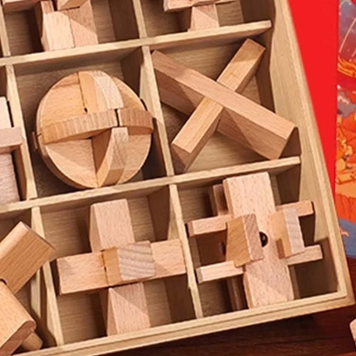 Drewniane Puzzle Odblokuj Blokowaną Układankę | Drewniane Puzzle Dla Dzieci Dla Klasy, Prezentu Do Skarpety, Podróży, Szkoły, Dziewczynek, Chłopców, Urodzin, Wycieczki