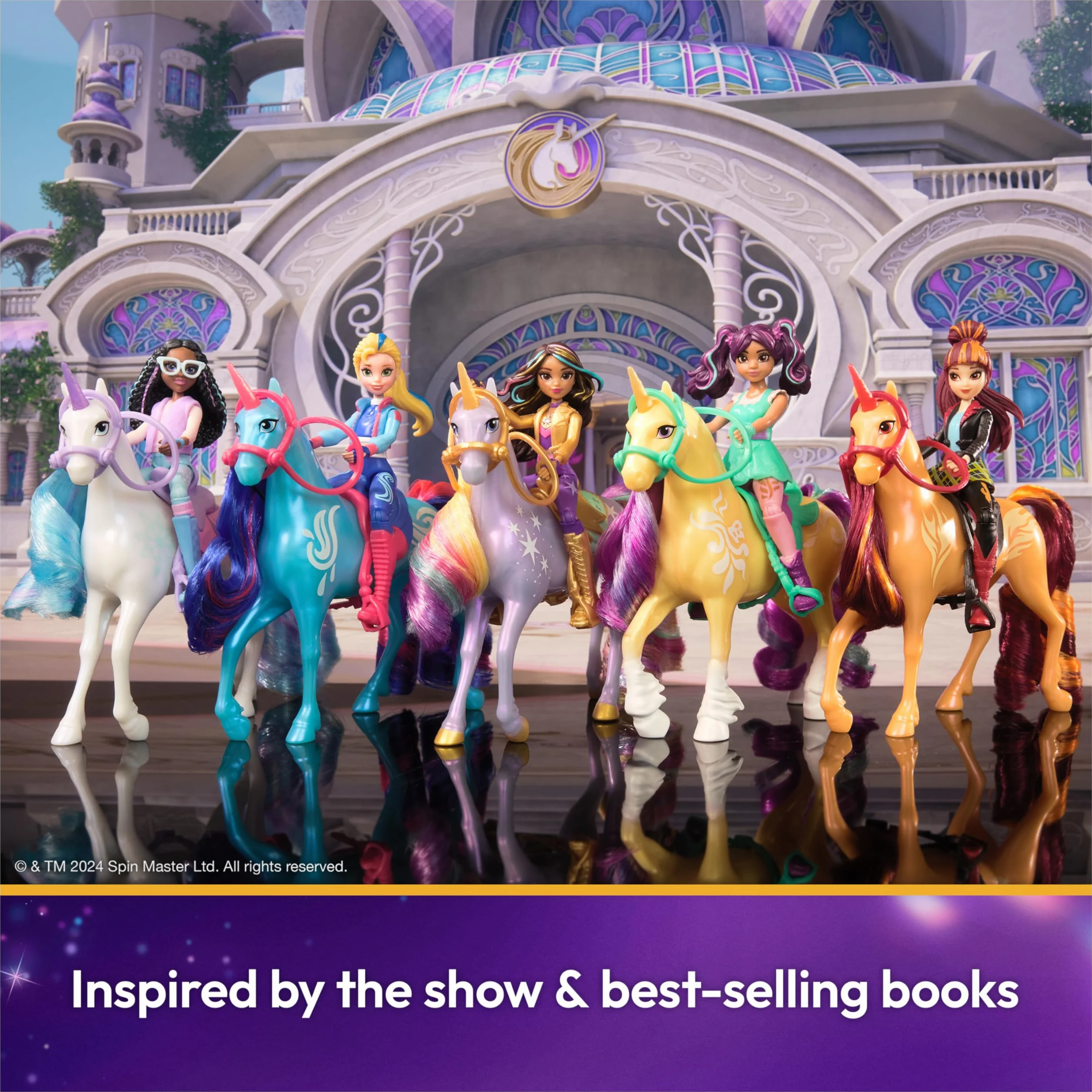Unicorn Academy - The School of Unicorns - Unicorn River + Doll Isabel - Jednorożec, lalka i akcesoria do kolekcjonowania - Zabawki inspirowane serią The School of Unicorns - Zabawka dla dzieci od 4