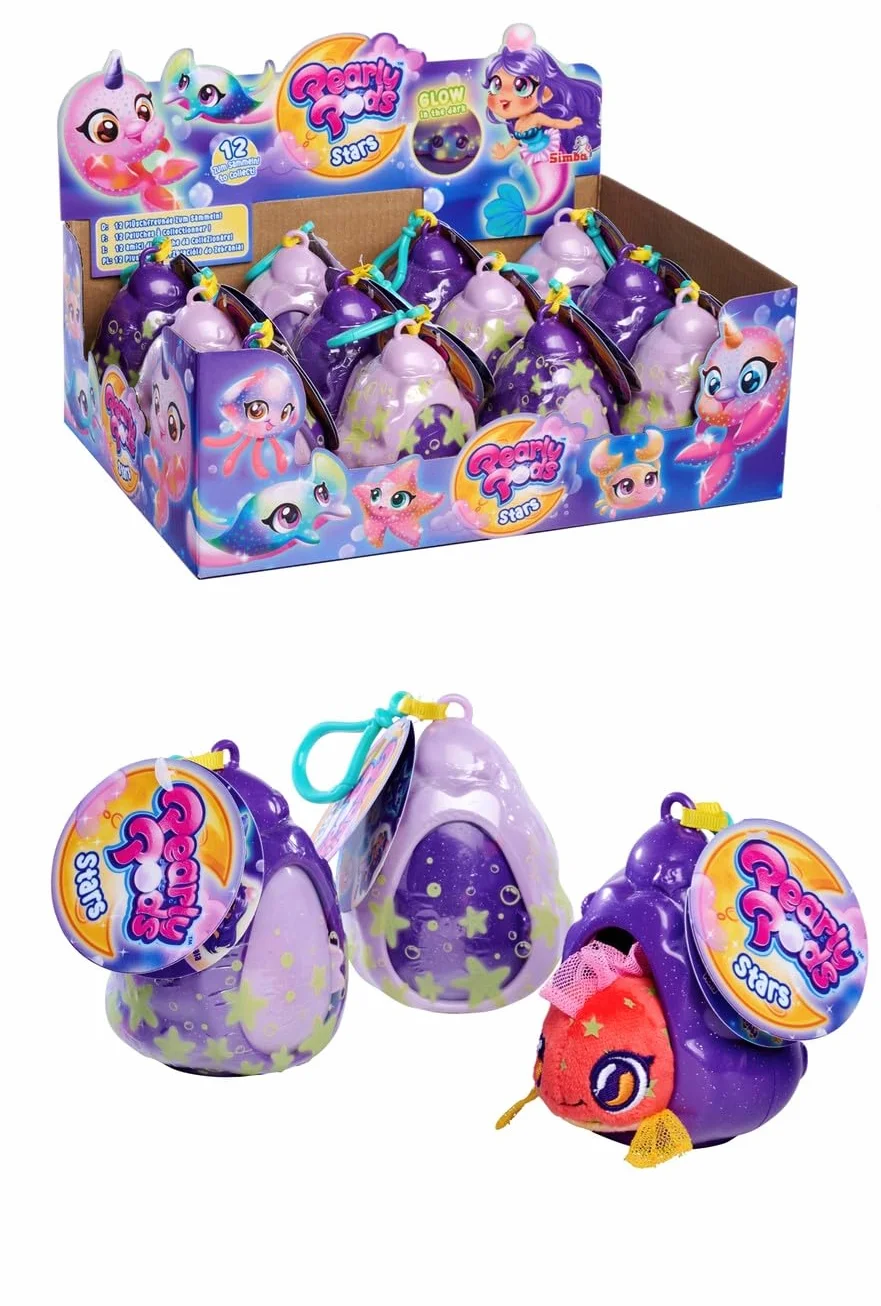Simba 105952650 Pearly Pods świecące w ciemności 12 rodzajów; oferta dotyczy 1 sztuki muszelki; odpowiednie dla dzieci od 3 lat,wybór losowy
