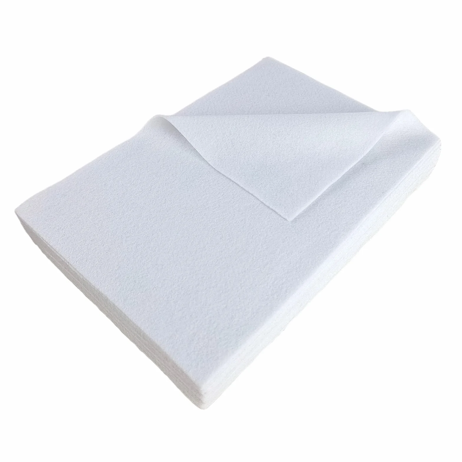 Jtnohx Filc kolorowy, miękkie filcowe arkusze, grubość 1,4 mm filcowe tkaniny, filc do rękodzieła dla majsterkowiczów krawiectwo 20 x 30 cm (Biały)