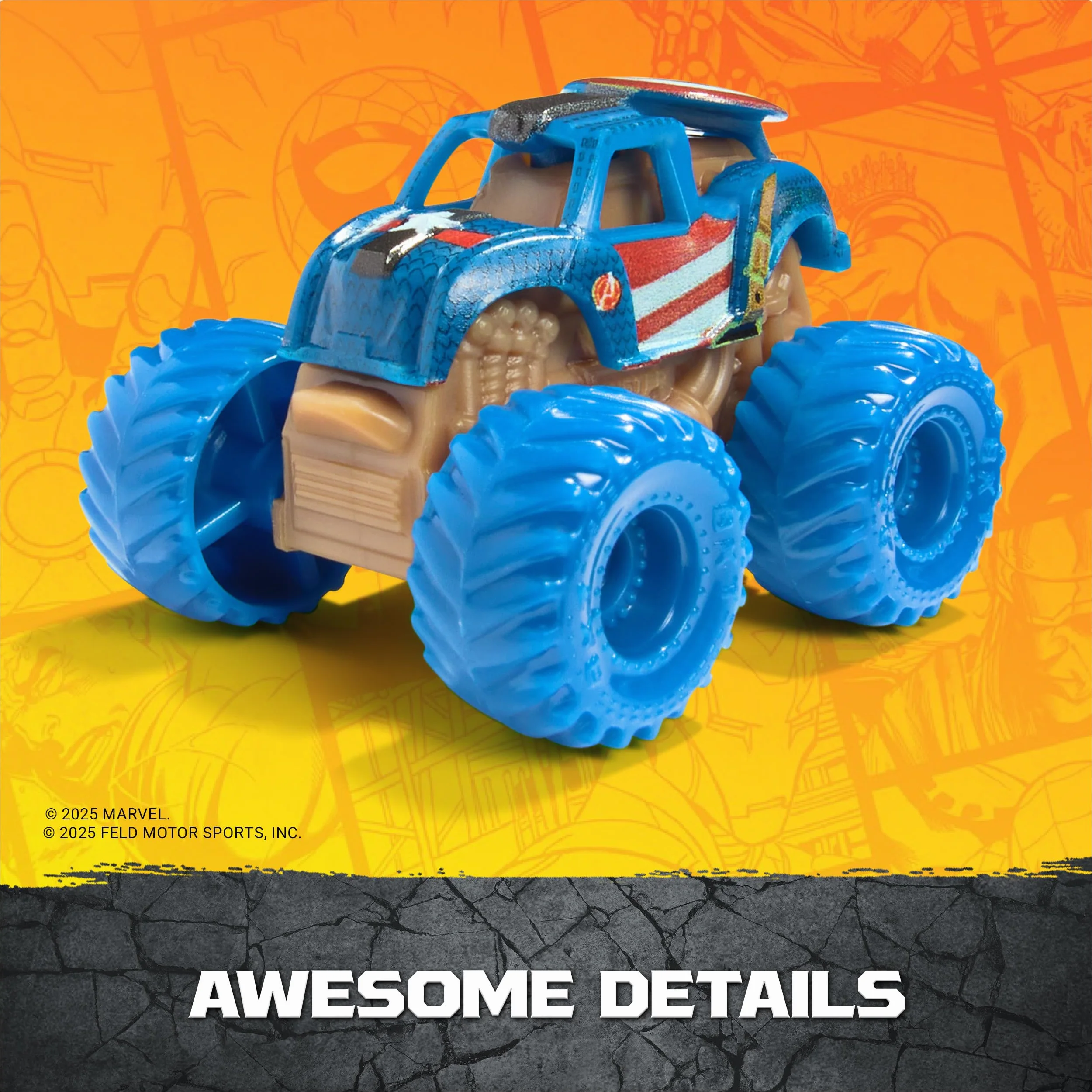 Monster Jam Zabawka ciężarówka Mini Jams 5PK Marvel