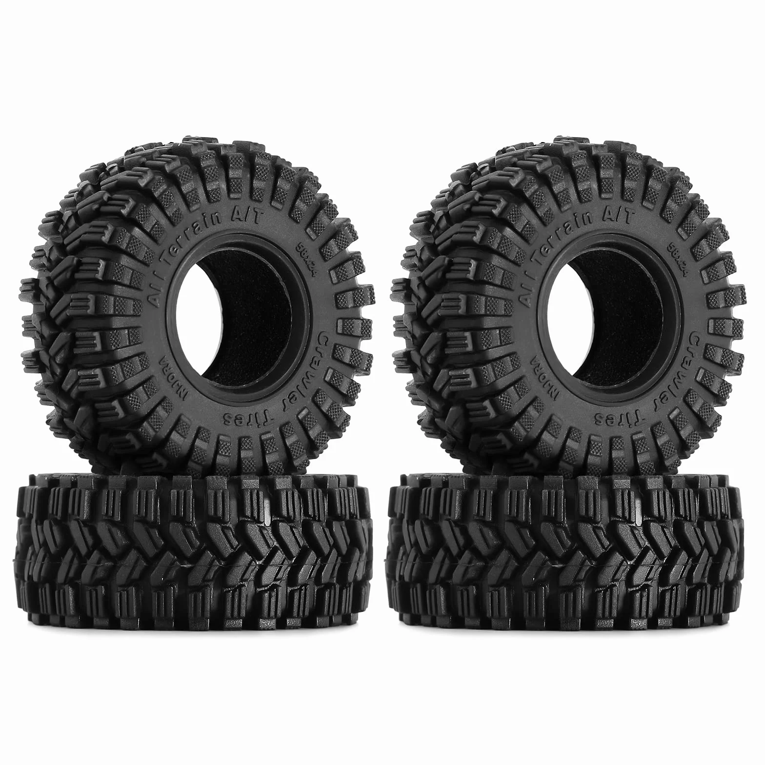 INJORA Opony 1.0 - 58 * 24 mm All-Terrain Super miękkie lepkie opony do TRX4M 1/18 1/24 RC Crawler SCX24 AX24, T1017