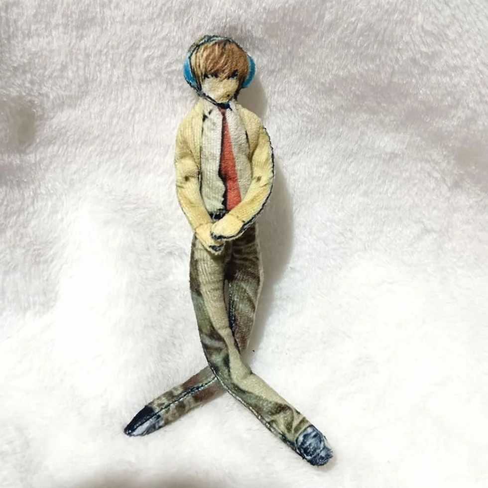 Light Yagami L Figure Plush Anime Skręcalne Figurki Akcji Lalka Cartoon Poduszka Możliwa Figurka Anime Dekoracja Domu Kanapy