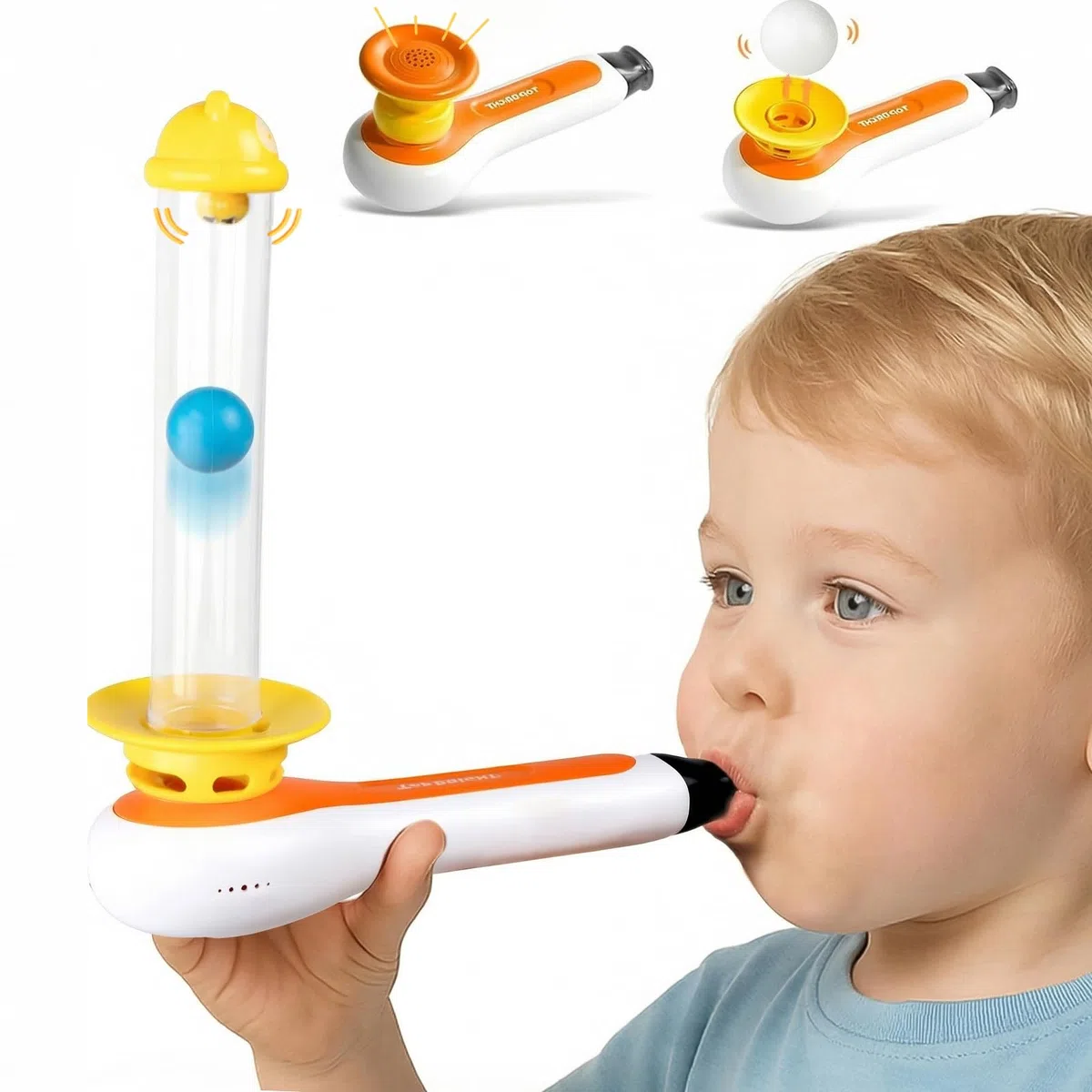 TOP BRIGHT Montessori zabawka dziecięca 3 w 1, drobna zabawka motoryczna z gwizdkiem, dmuchawa kulkowa, pływające kulki, prezent edukacyjny dla chłopców i dziewcząt, 3, 4 i 5 lat