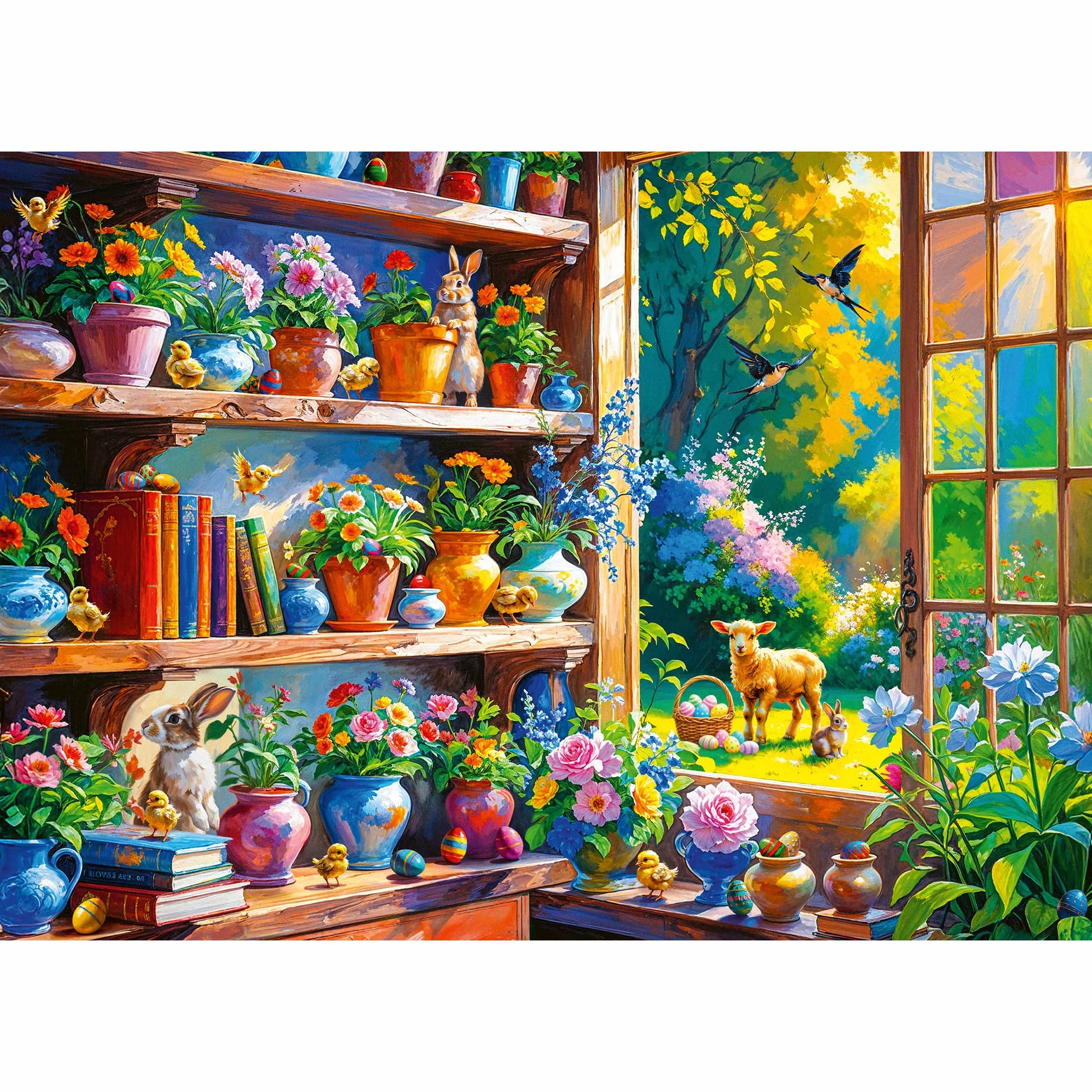 Trefl - Wiosenny Poranek w Oranżerii - Puzzle 500 Elementów - Układanka DIY, Kreatywna Rozrywka, dla Dorosłych i Dzieci od 10 lat