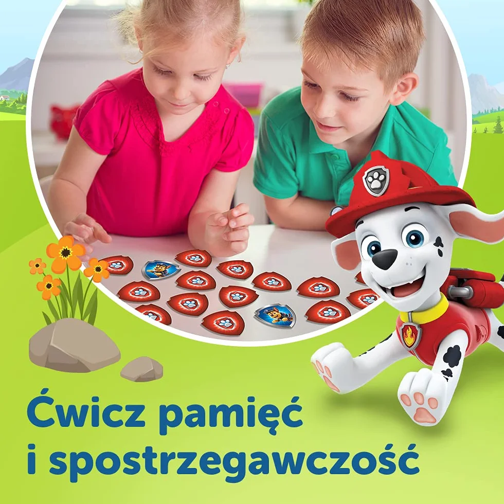 Trefl Memos Psi Patrol Rodzinna Gra dla Dzieci od 3 lat