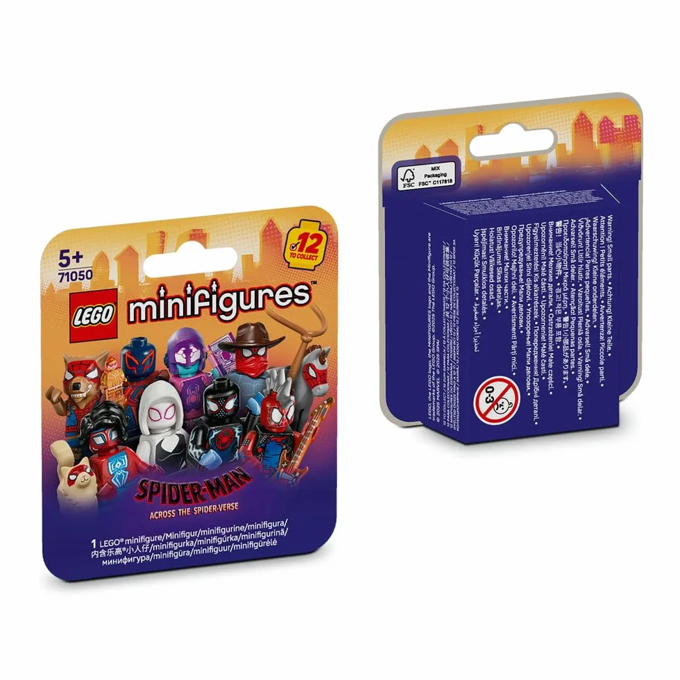 LEGO Minifigures Spider-Man: Poprzez multiwersum, superbohaterowie Marvela do kolekcji, w tym Miles Morales i Peter Parker, zabawki dla chłopców i dziewczynek od 5 lat, prezent dla kolekcjonera 71050