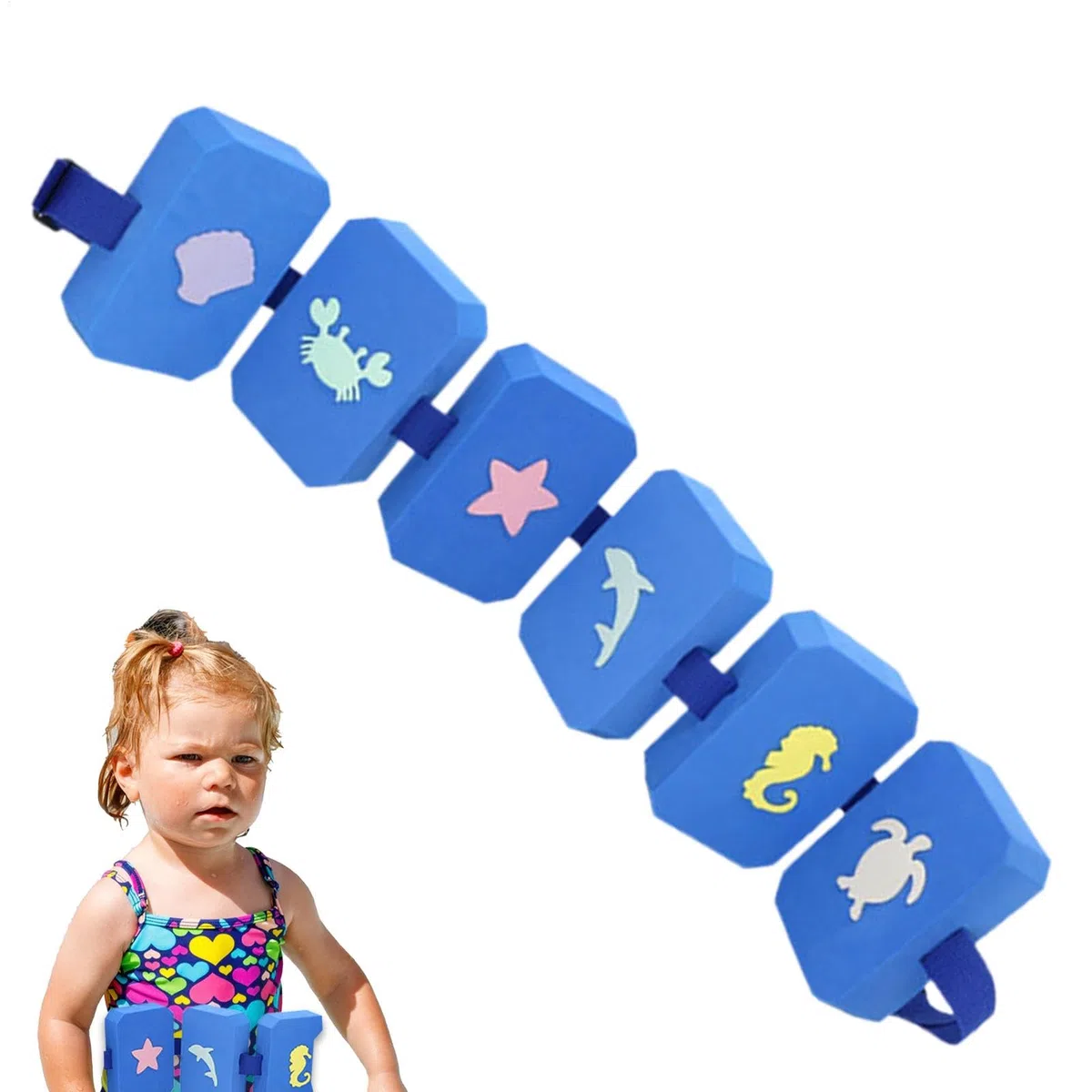 Swim Training Belt, EVA Foam Flotation Aid, Adjustable Waist Strap Design, Safe Swim Trainer, Floating Board, Suitable for Kids, Beginners Water Confidence Use