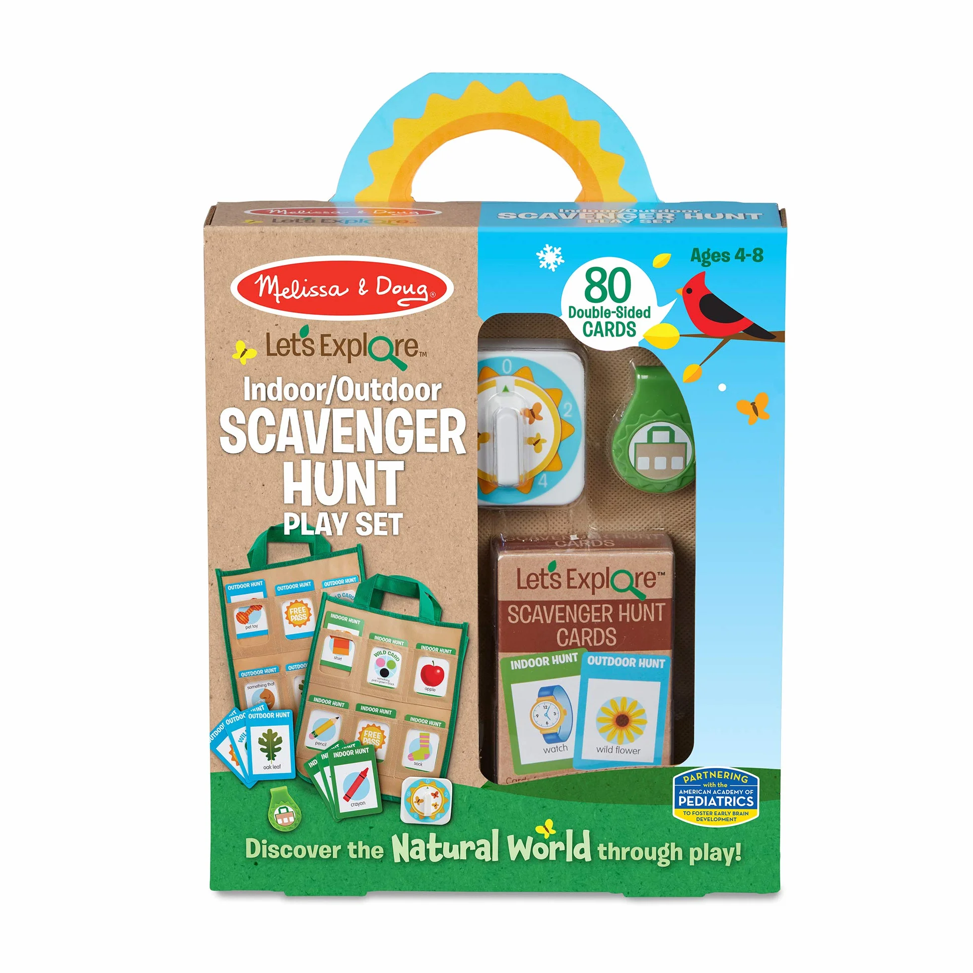Melissa & Doug Zestaw Let's Explore Indoor/Outdoor Scavenger Hunt | Zabawa udawana | 4+ | Prezent dla chłopca lub dziewczynki