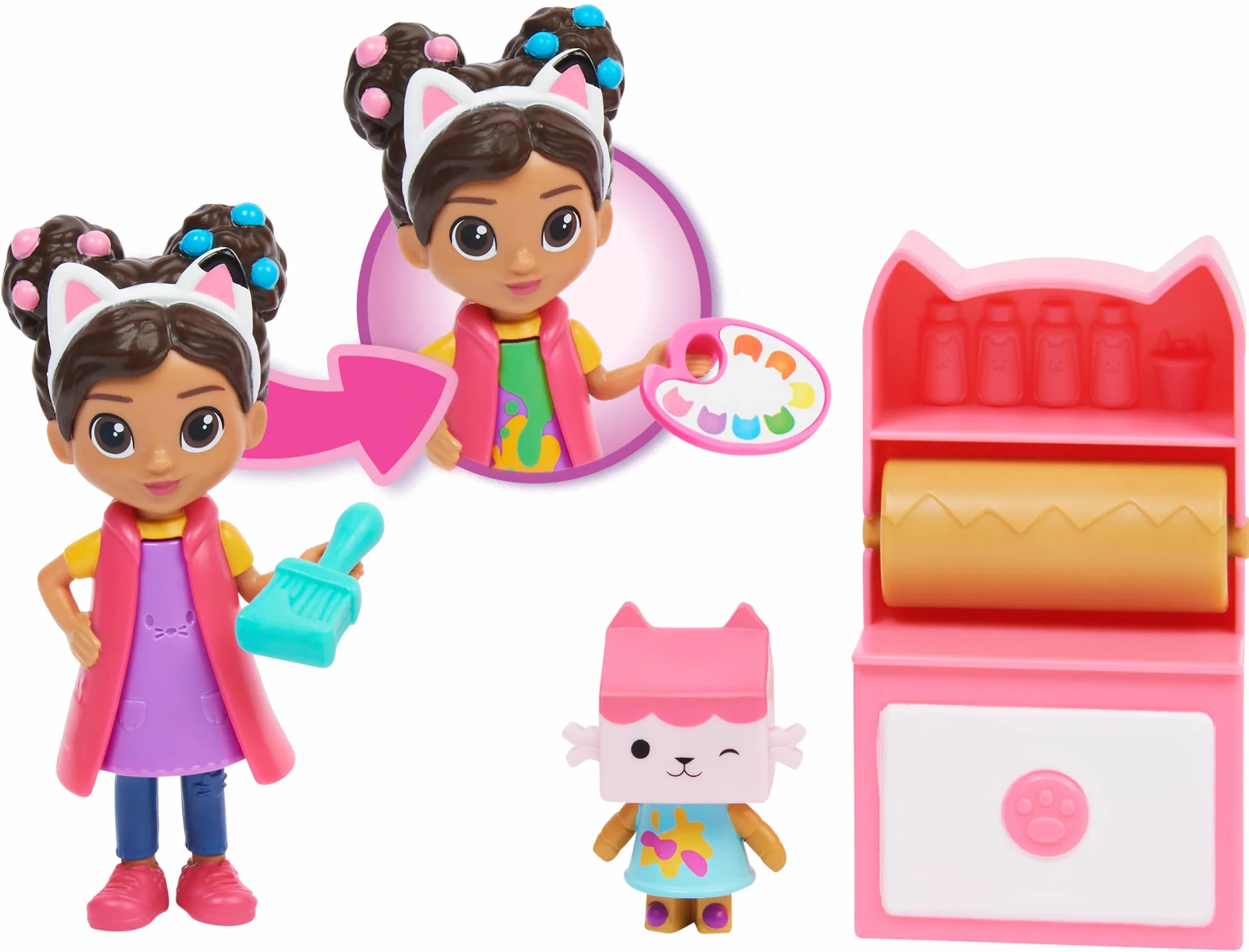 Gabby'S Dollhouse Gabby'S Art Studio Dreamworks Zestaw Zabawek, Wielokolorowy, Od 5 lat