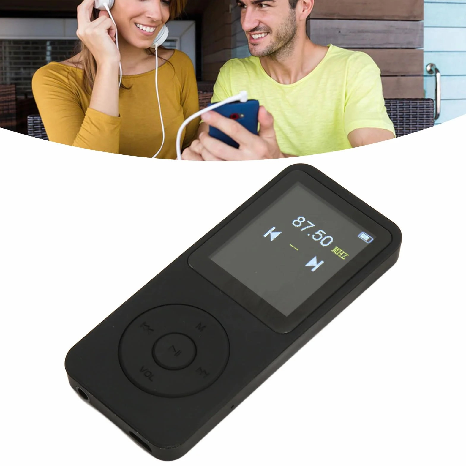 Przenośny Odtwarzacz Muzyczny MP3 MP4 z Bluetooth 5.0 Odtwarzacz Muzyczny HiFi 128 GB dla Dzieci Bez Karty Pamięci Wbudowany Głośnik HD Radio FM Dyktafon Odtwarzanie Wideo