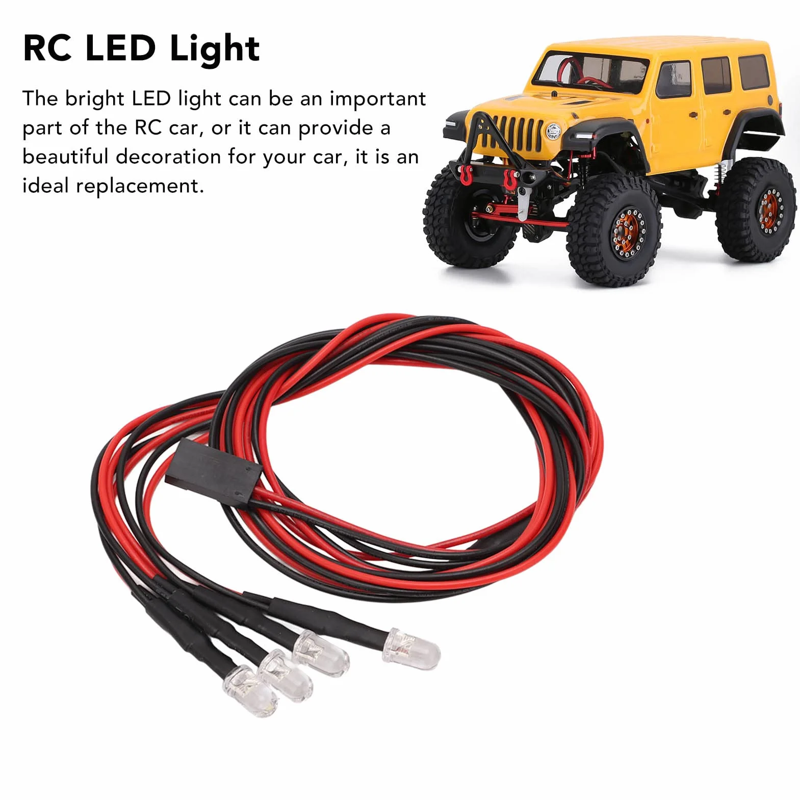 Silikon 4 LED RC High Brillo Red Automobile dla Zmodyfikowanych Reflektorów 4 Gry 20 Diod LED