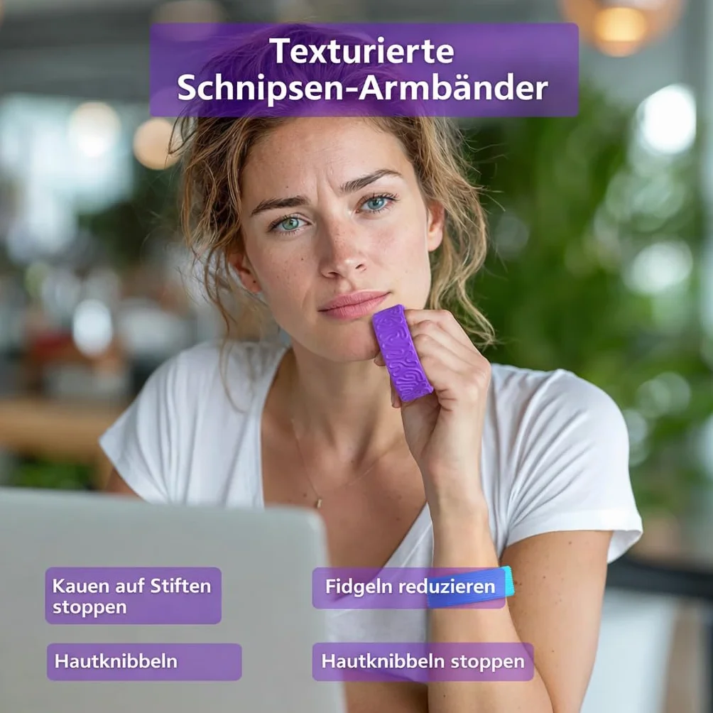 Teksturowane bransoletki dla dzieci i dorosłych, 6 sztuk, zabawki antystresowe, zabawki sensoryczne dla dzieci z autyzmem, ADHD Anxiety Aid, nagrody klasowe, do biura, dla chłopców i dziewczynek