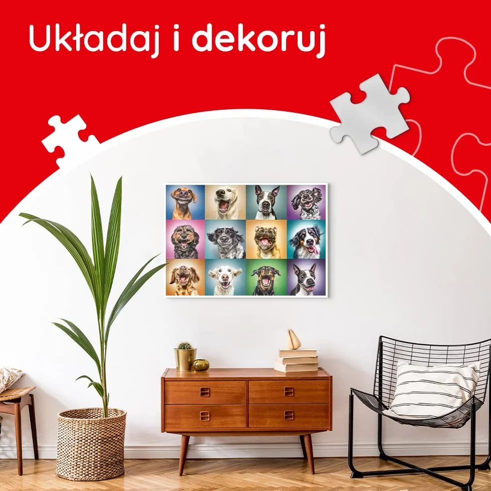 Trefl - Zabawne Psie Portrety - 1000 Elementów, Psy, Śmieszne Psy, Zabawne Psy, Psie Portrety, Układanka DIY, Kreatywna Rozrywka, Prezent, Zabawa, Puzzle Klasyczne dla Dorosłych i Dzieci od 12 Lat
