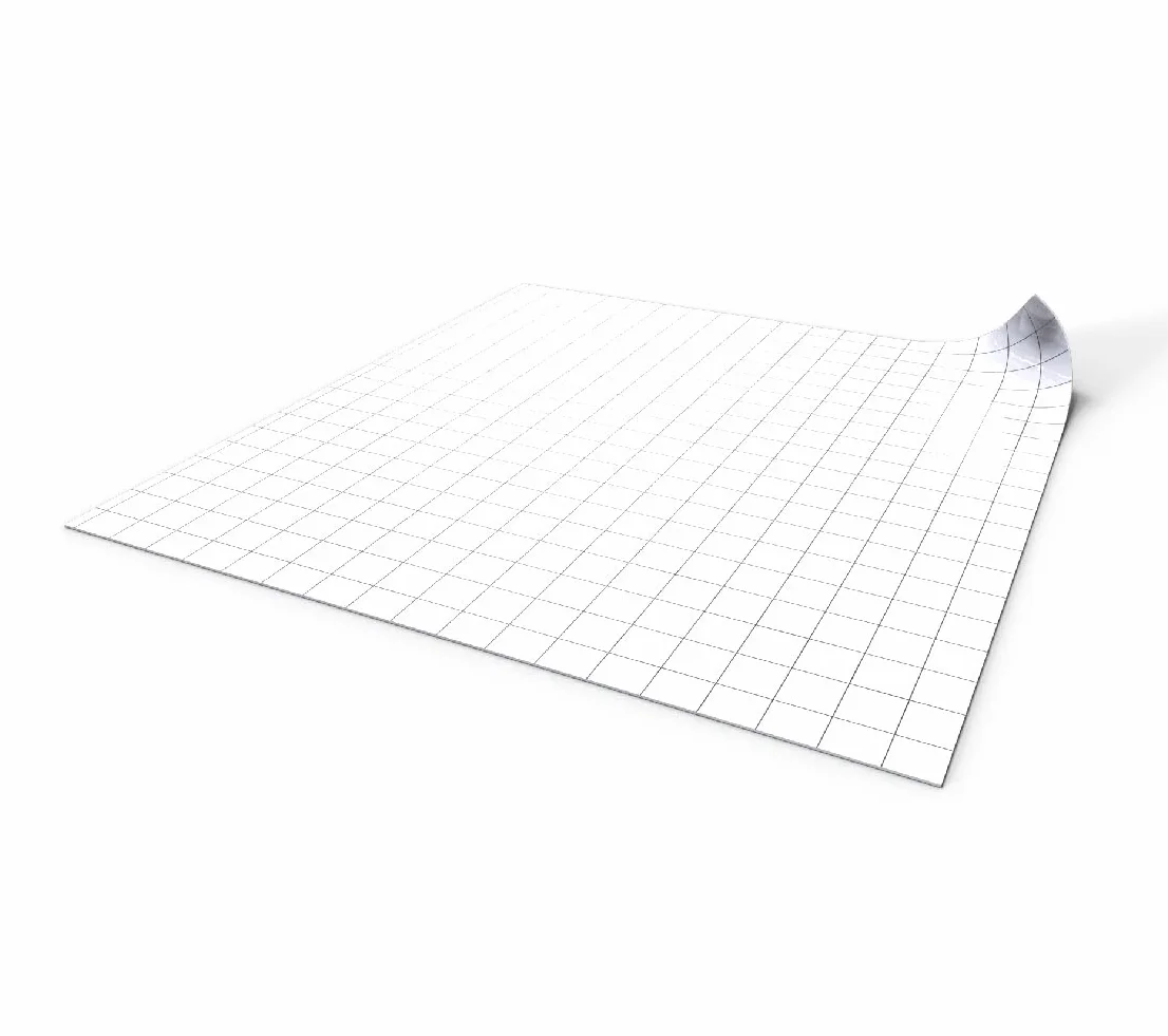 Mata suchościeralna 50 x 50 cm do gier RPG z kwadratową siatką - Biała