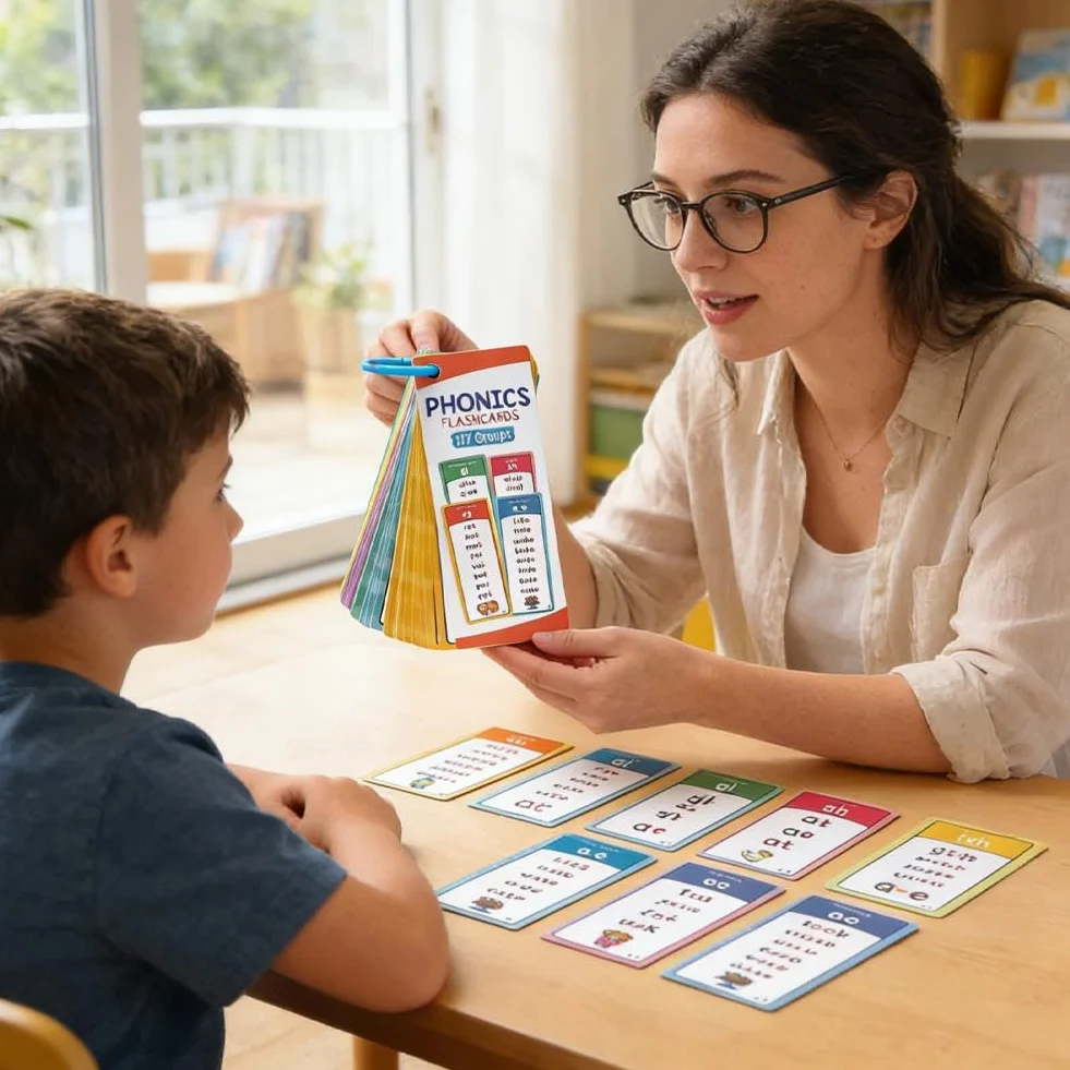 Phonics Flash Cards, karty foniczne, karta pamięci Little Wandle, edukacyjne digrafy do czytania i słowa, fiszki do przedszkola, przedszkola