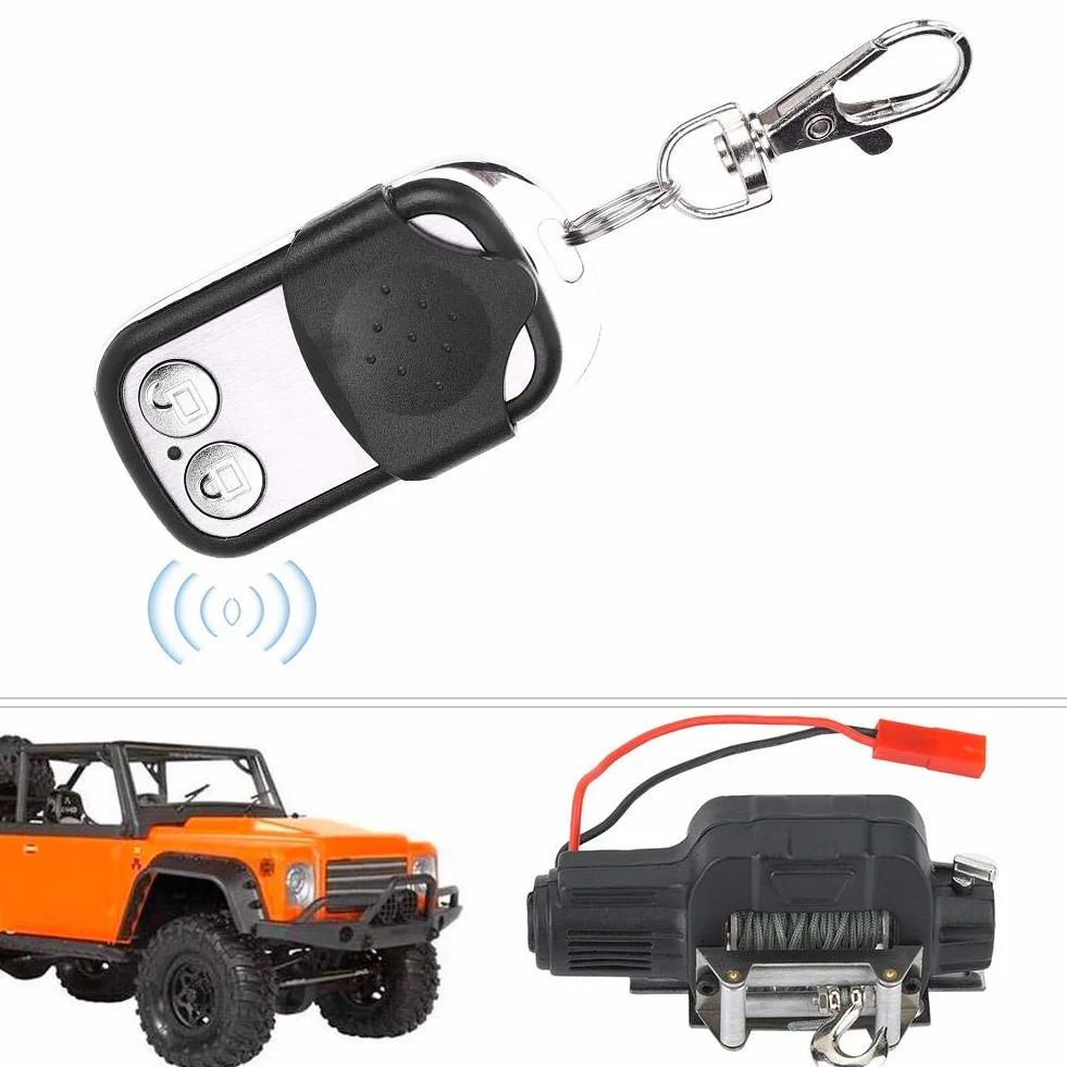 Sterownik wyciągarki VGEBY, 1/10 RC Crawler Winch Controller Bezprzewodowy odbiornik zdalnego sterowania do D90 Scx10 90046 RC Cable Winch