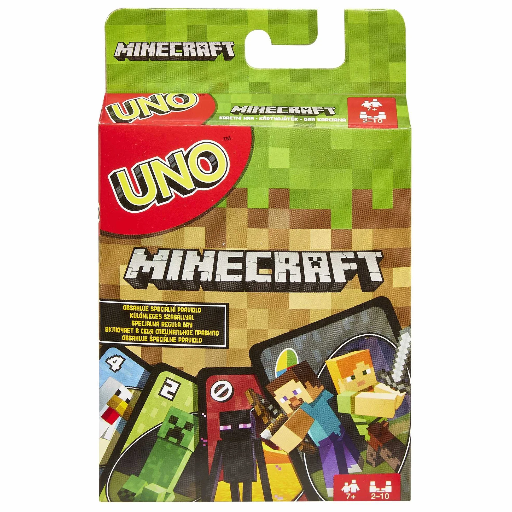 Mattel Games Specjalna wersja popularnej gry karcianej dla dzieci UNO Minecraft!, FPD61