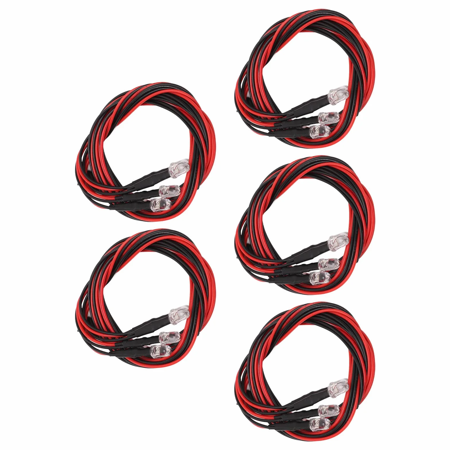 Silikon 4 LED RC High Brillo Red Automobile dla Zmodyfikowanych Reflektorów 4 Gry 20 Diod LED