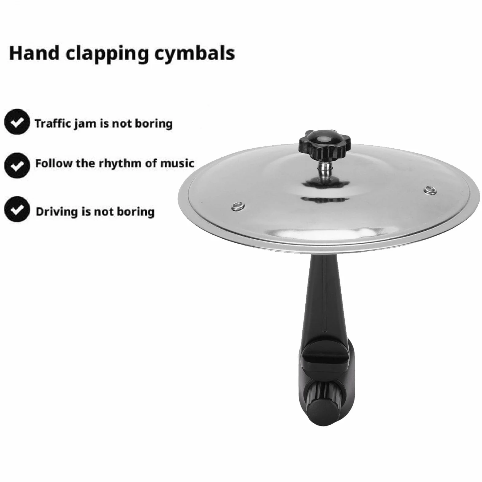 Car Cymbal, Air Vent Mini Bęben Cymbal, Clipon Typ dla Miłośników Muzyki, sprawiają, że Prowadzenie Samochodu będą Zabawniejsze (SILVER)